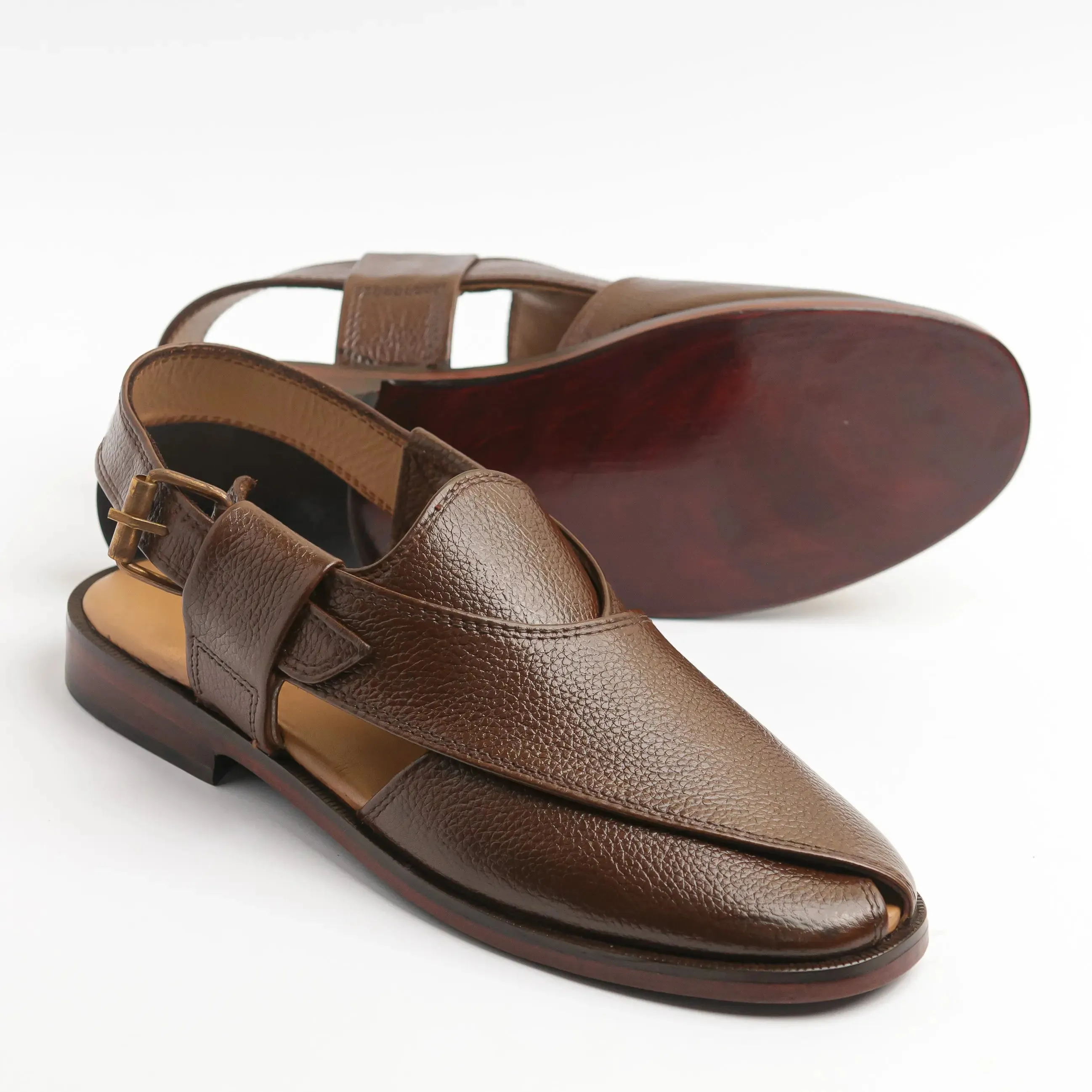 Durable Leather Lace-ups Luxe Detail Networking Event Mughal - Dark Brown