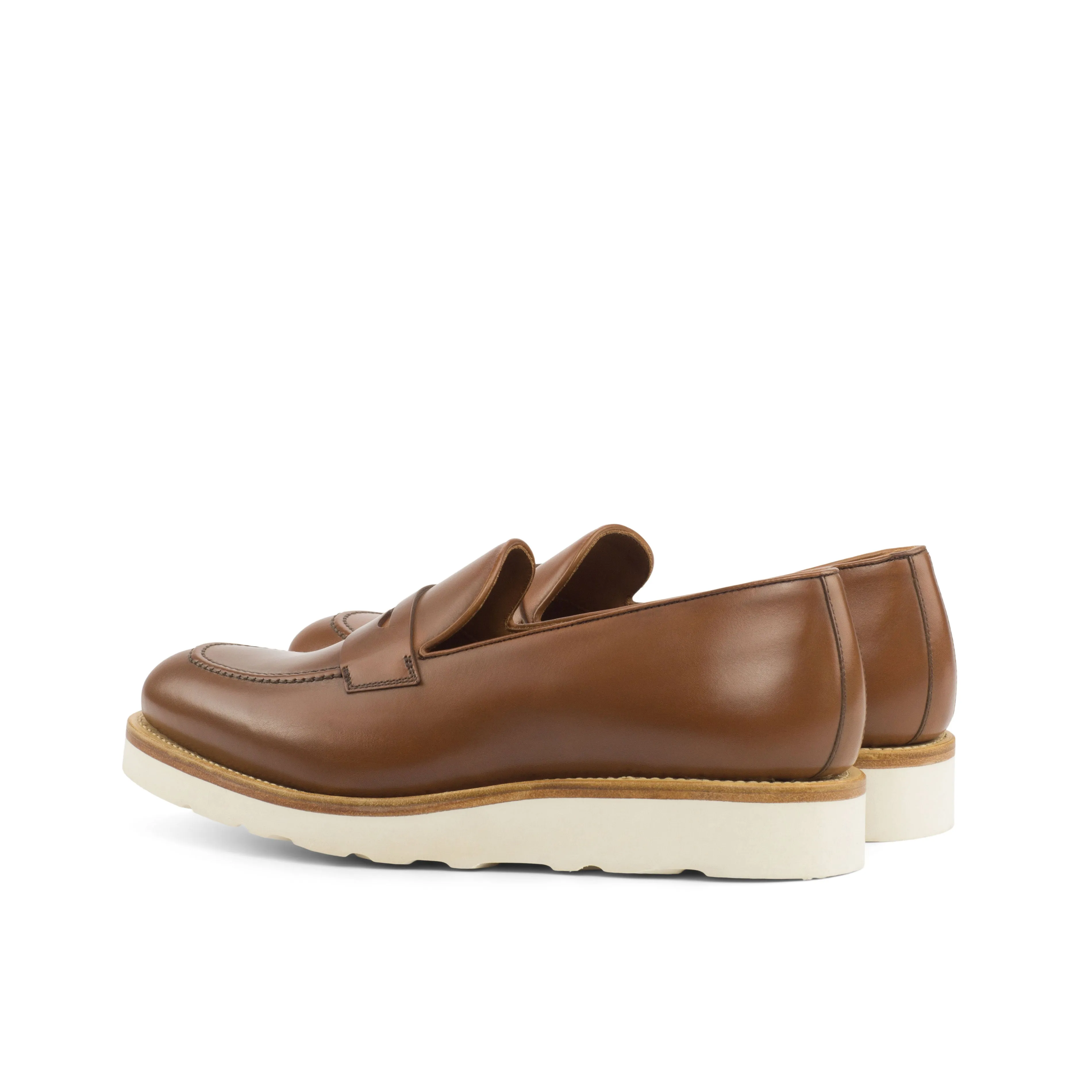 Long Move Brown Calf Leather Chunky Loafer