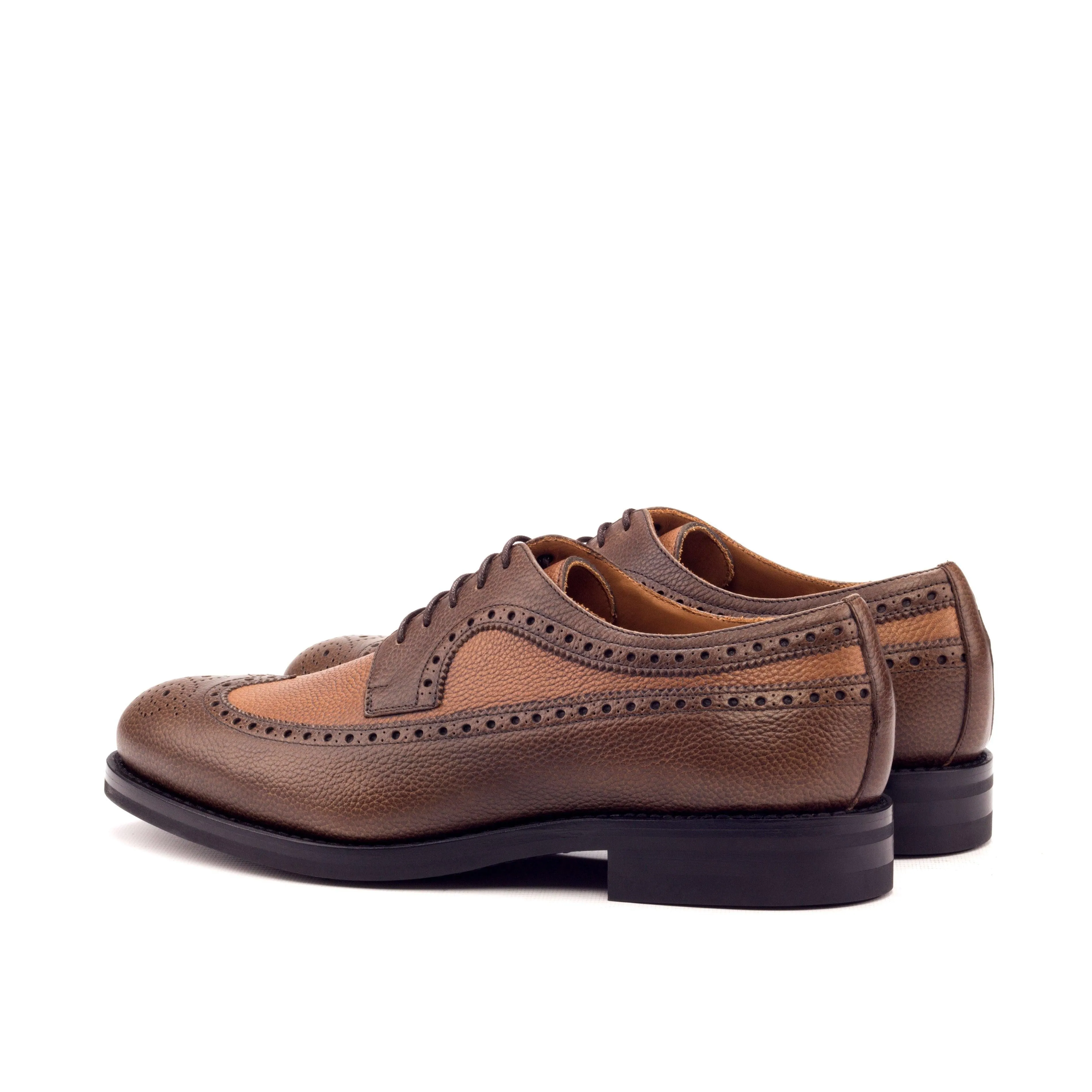 Brown Full grain Leather Longwing Blucher Low Tone