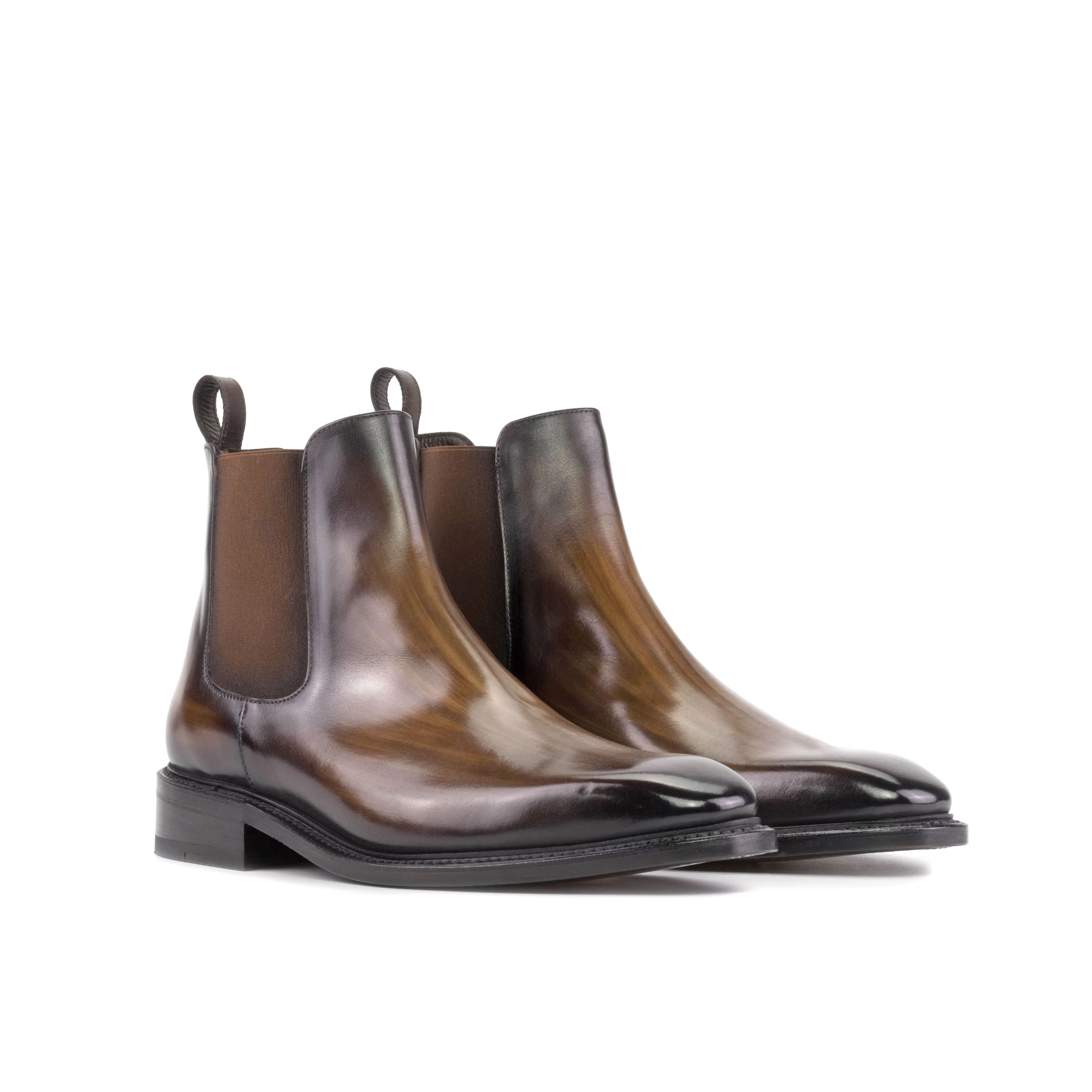 Pop Tone Brown Patina Chelsea Boots