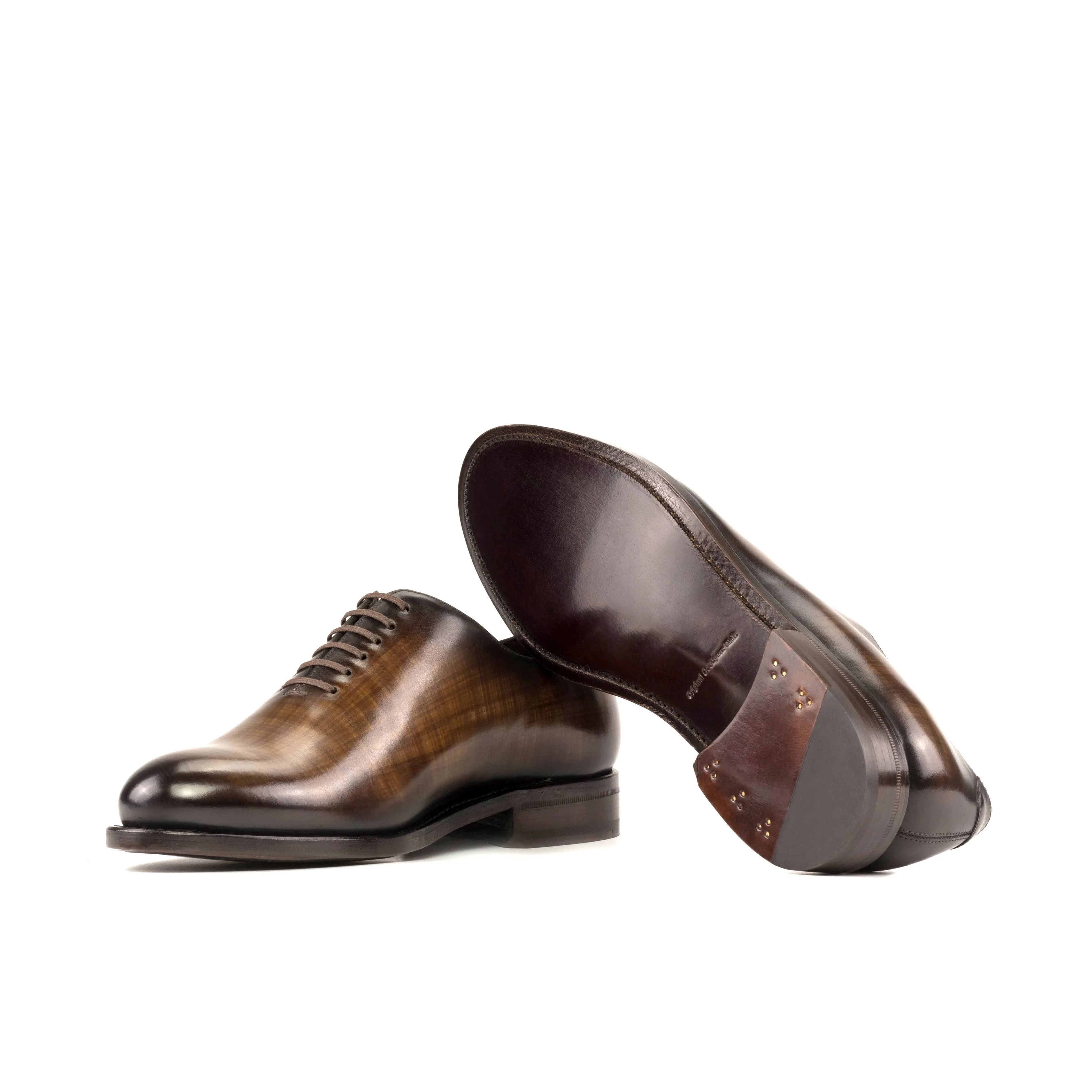 Dust Shield Stride Ease Brown Patina Wholecut Shoes