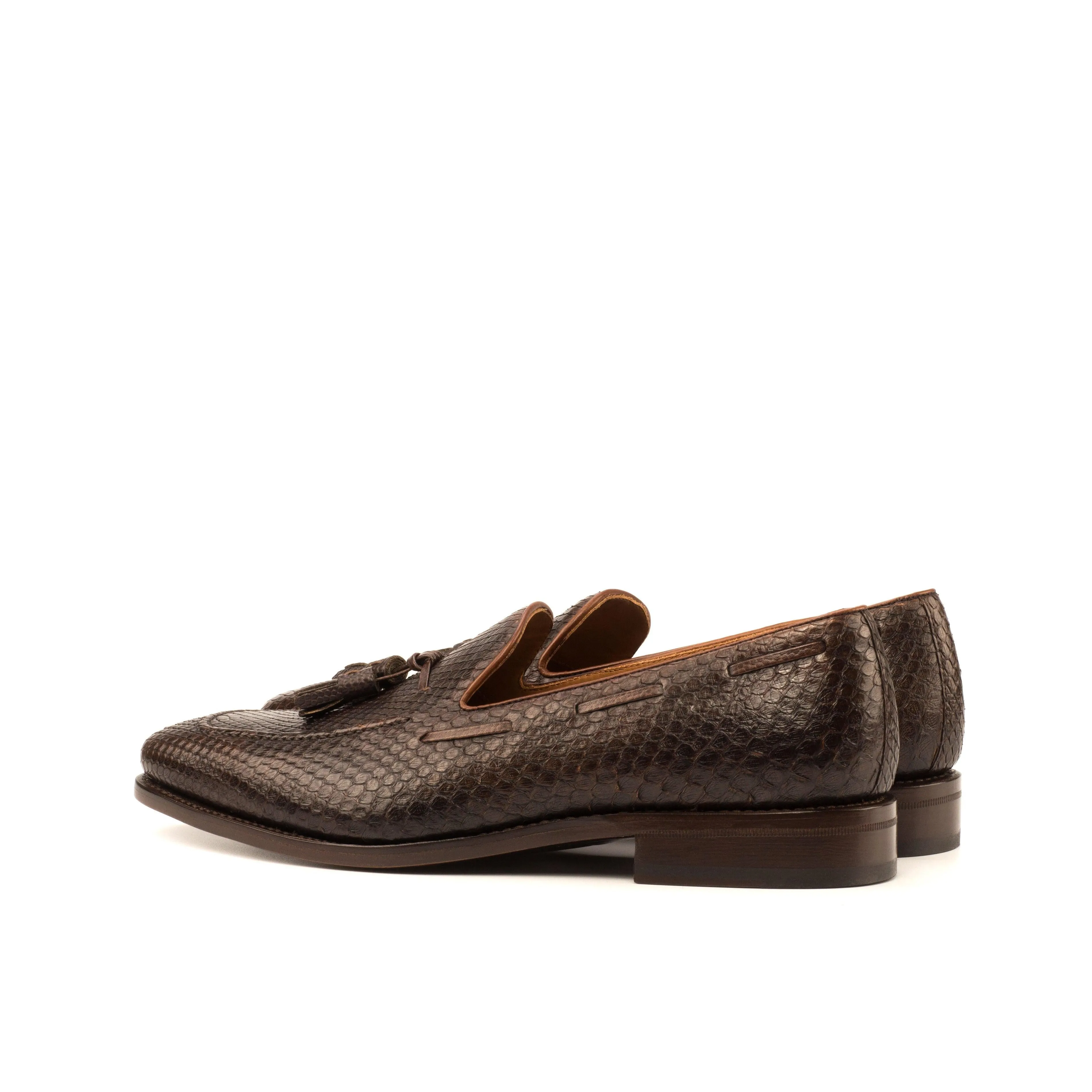 Brown Python Tassel Loafer Relaxed Walk