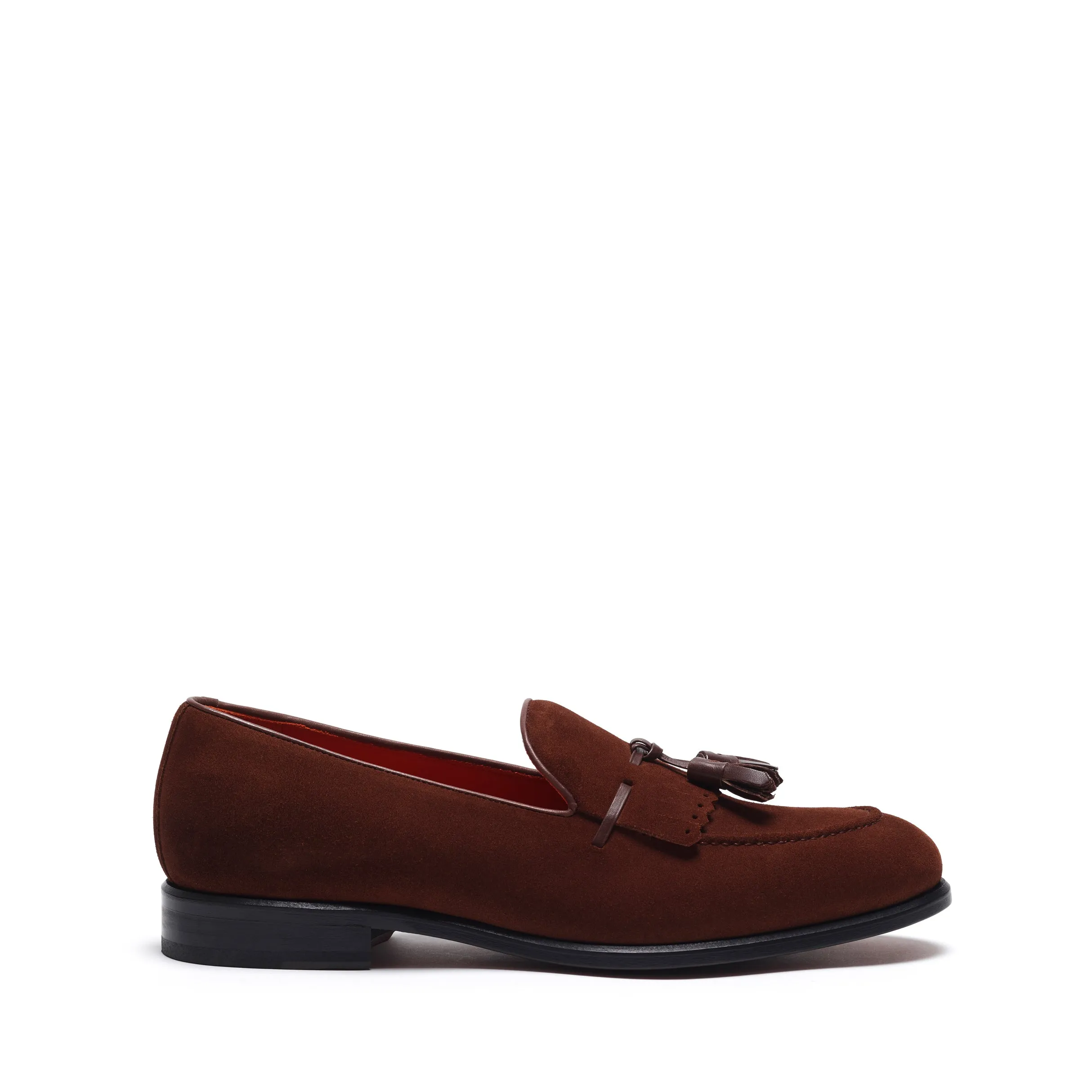 Clear Lane Brown Suede Kiltie Tassel Loafer