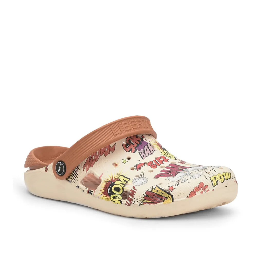 Ergonomic Shape A-HA By Liberty LPMXT-810 Men Cream Clogs