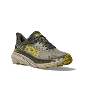Mens Hoka Challenger ATR 7 in Olive Haze/Forest Cover Abrasion Resistant Construction Adaptive Upper