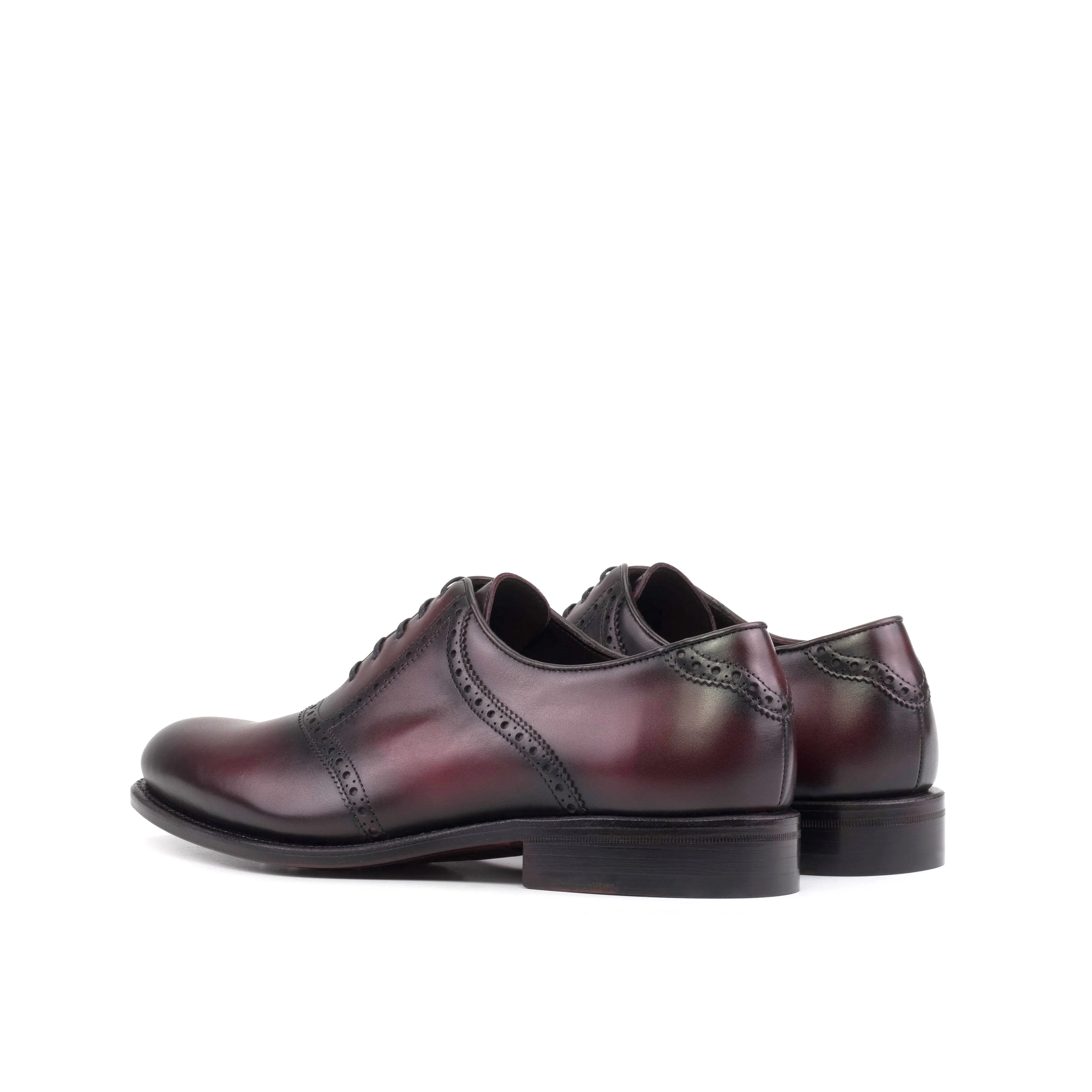 Burgundy Calf Saddle Shoes Essential Fit Daily Smart
