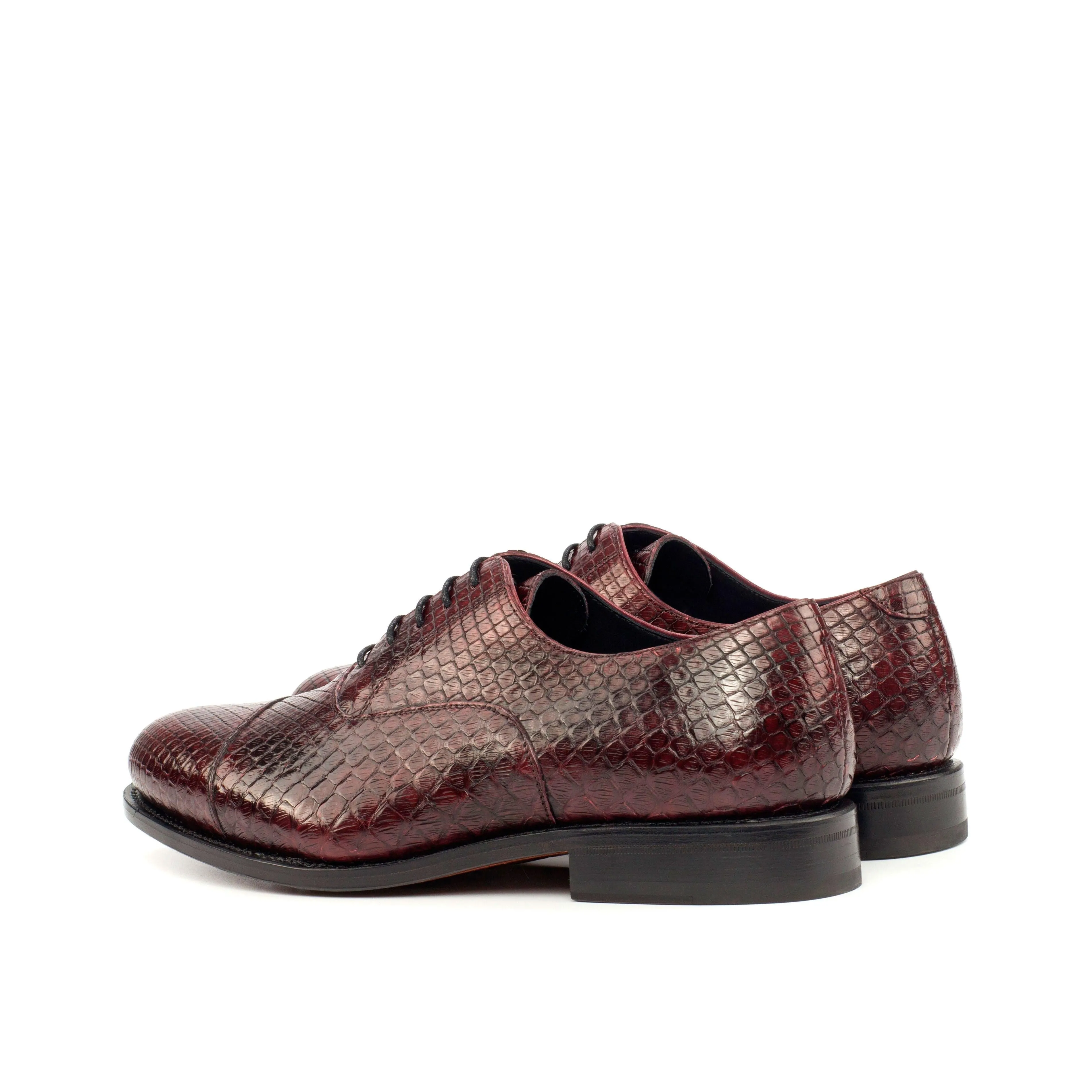Burgundy Python Oxford Shoes Soft Motion Seasonal Office