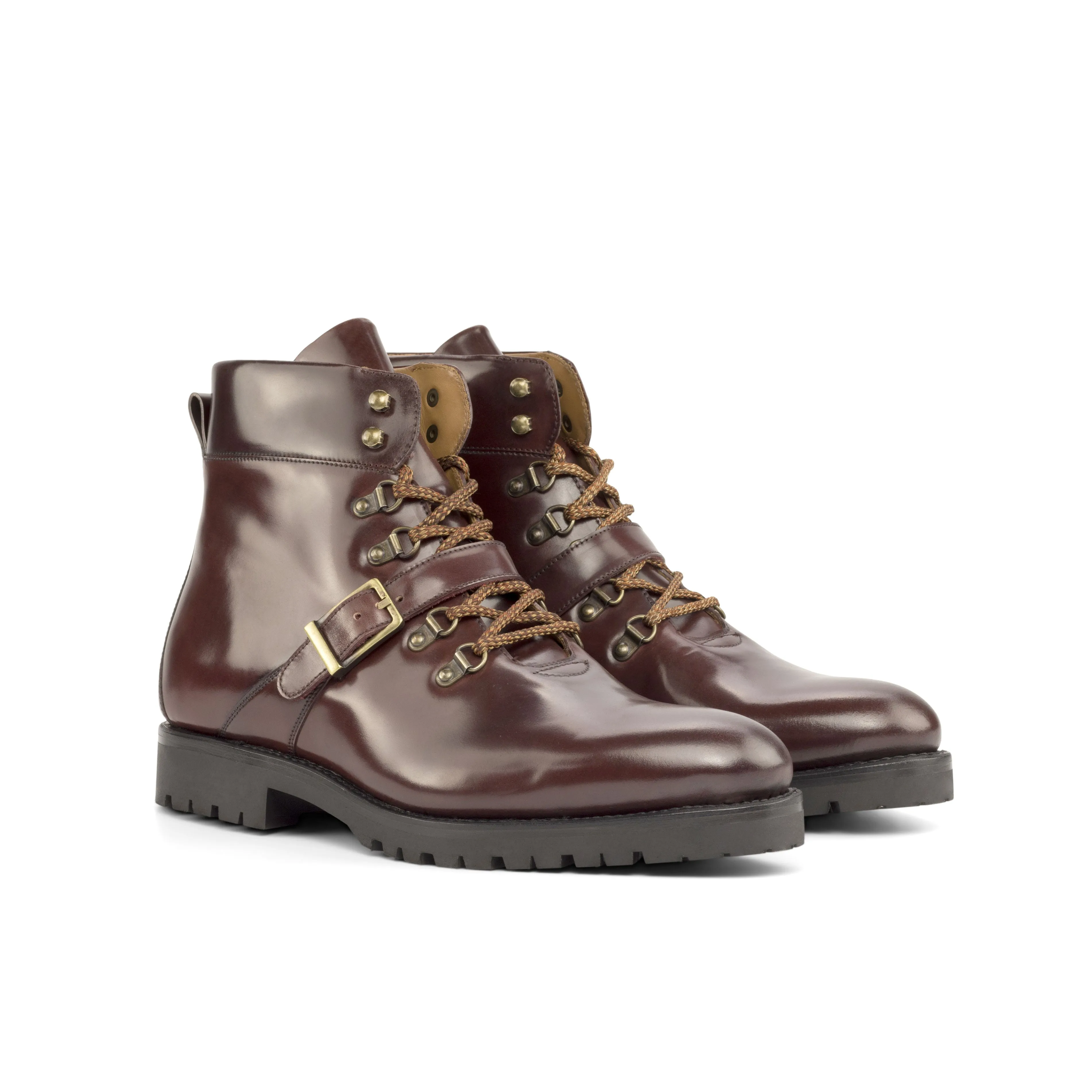 Burgundy Shell Cordovan Hiking Boot Lounge Meeting