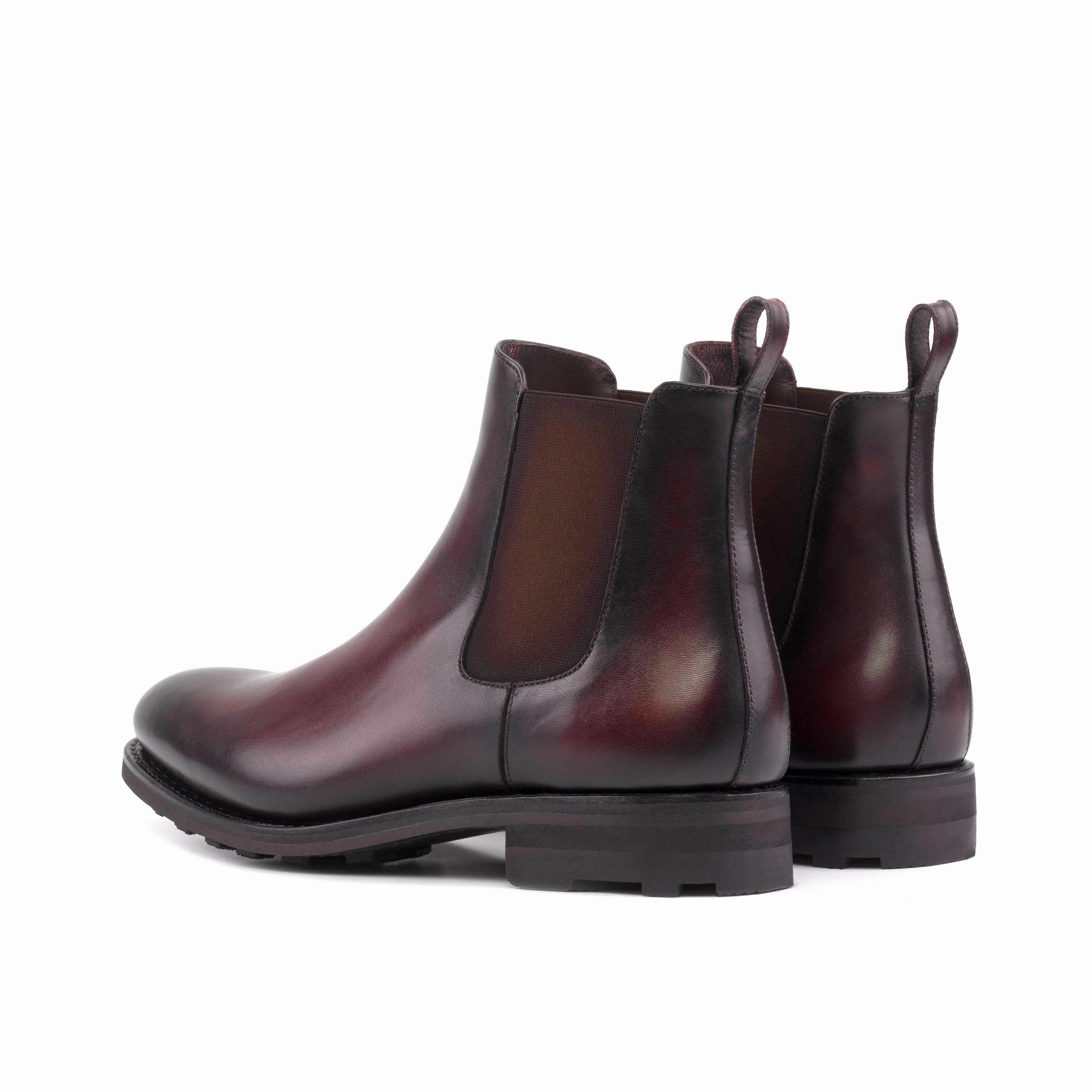 Essential Wear Versatile Comfort Burgundy Calf Leather Chelsea Boots