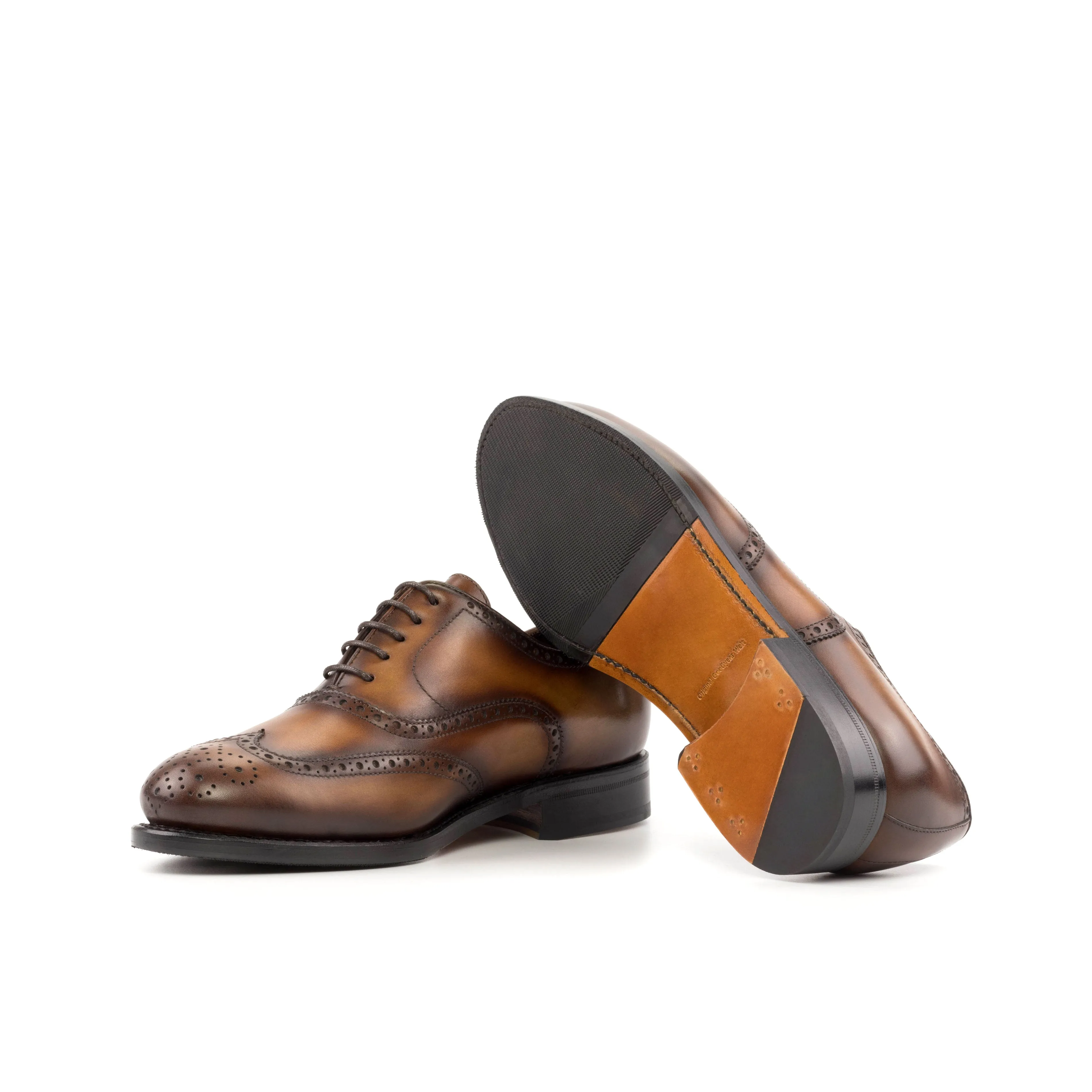 Gala Fit Weekend Event Burnished Medium Brown Calf Leather Brogue Shoes
