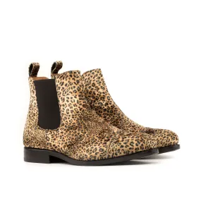 Leopard Fabric Chelsea Boots Evening Outfit Earth Tone