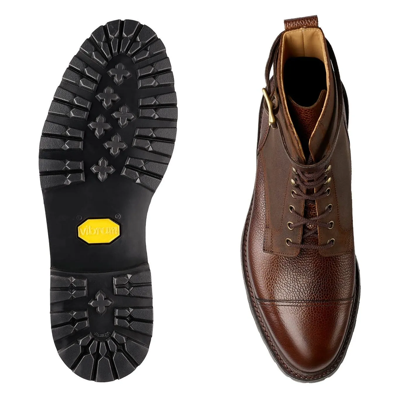 Aldershot Dark Brown Scotch Grain & Dark Brown Rough-Out Suede Stable Footing