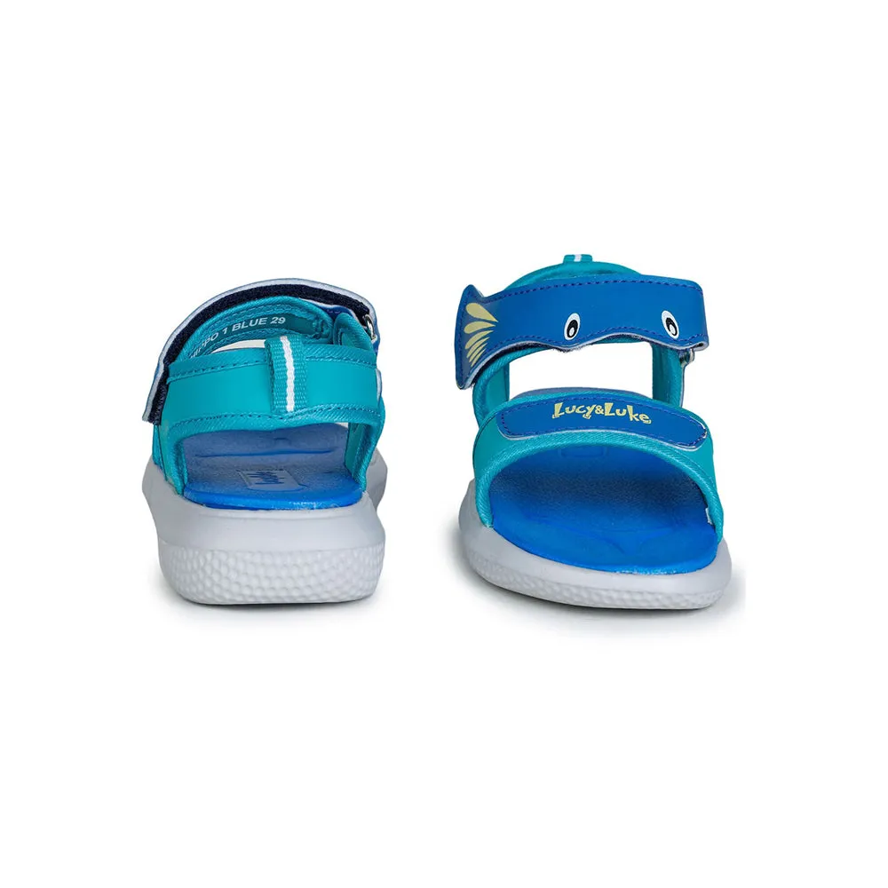 Lucy & Luke Blue Casual Sandal For Kids HIPPO-1 By Liberty Anti Odor Comfort Sandals