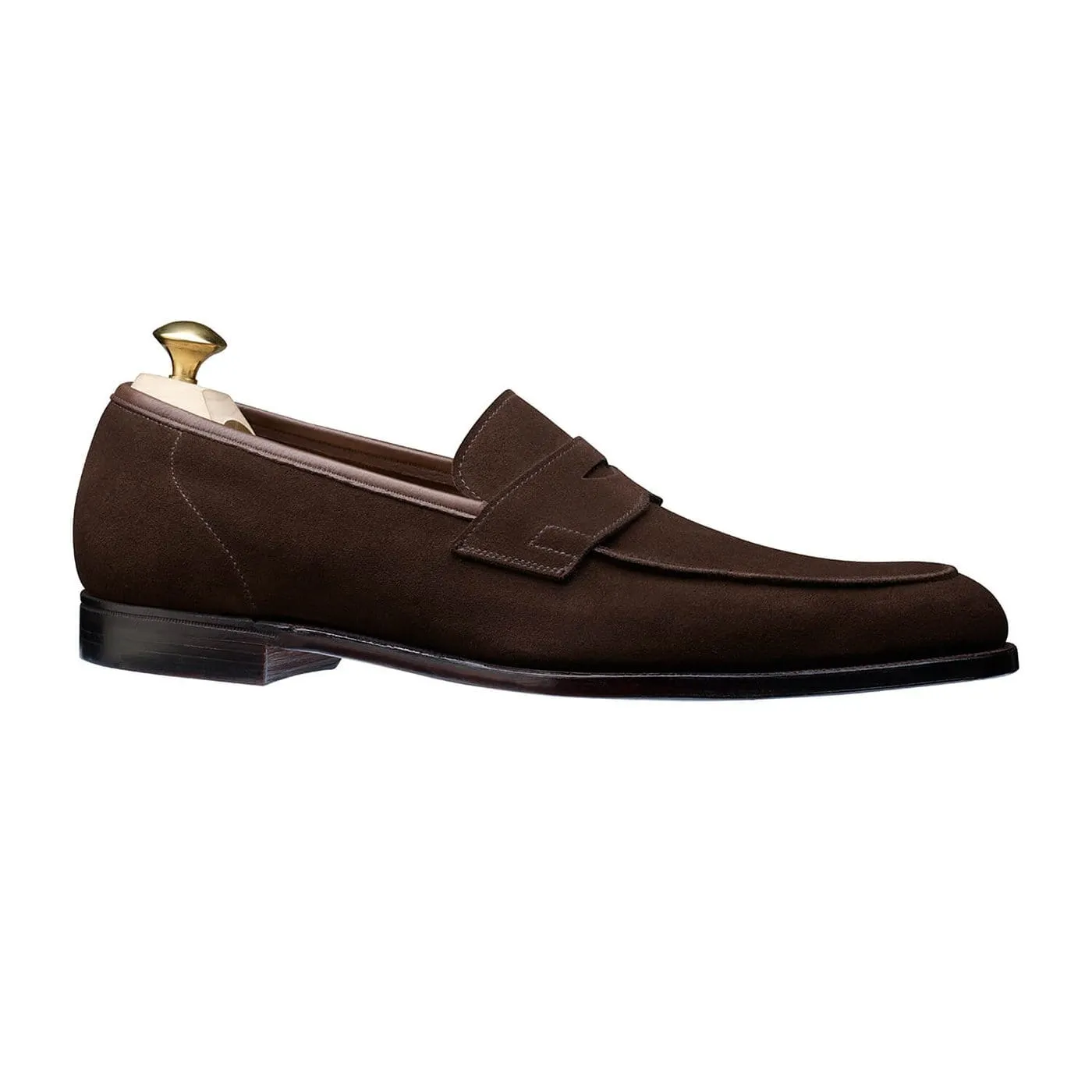 Cadogan Dark Brown Calf Suede Sporty Chic Jog Glow