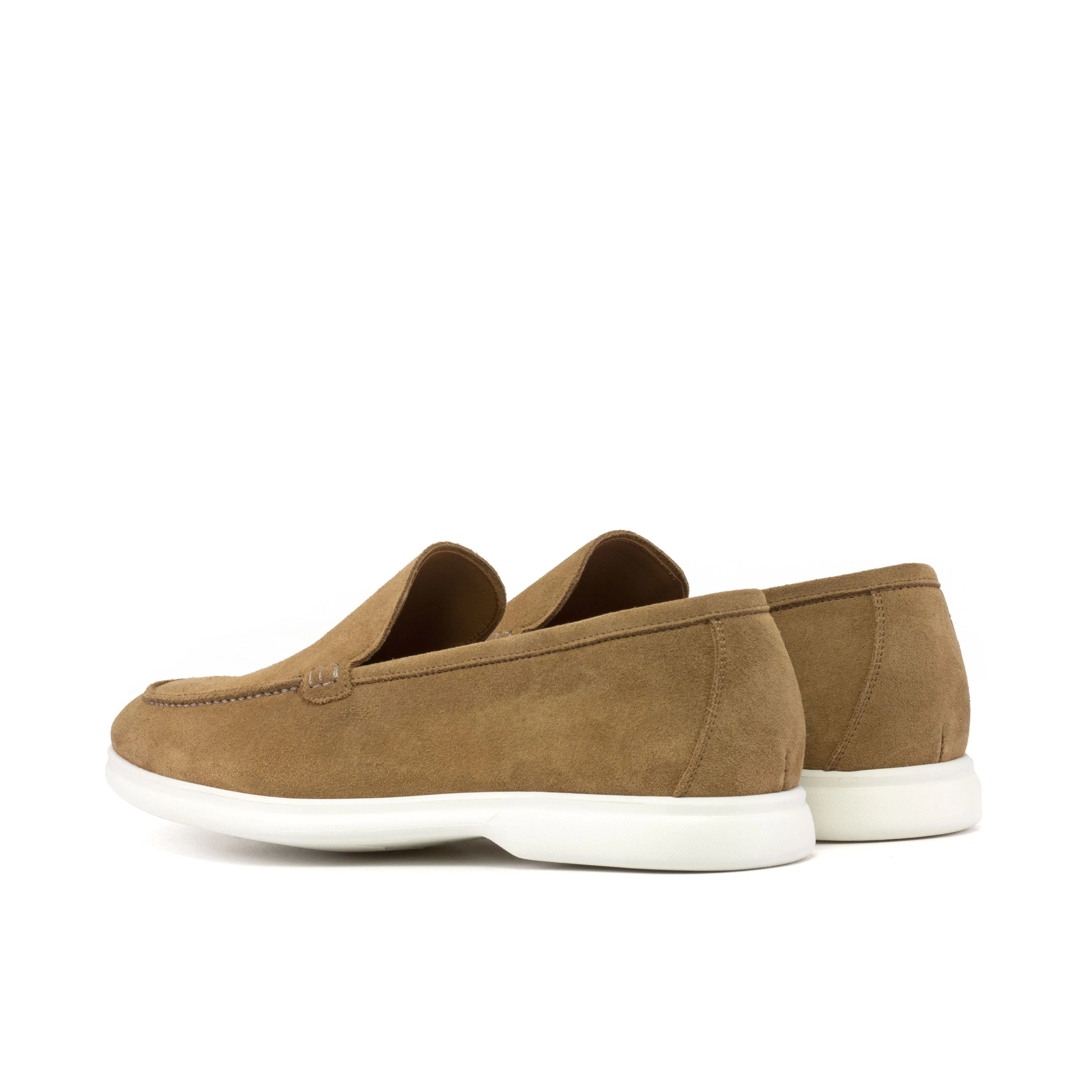 Classic Style Camel Suede Casual Loafers Trendy Finish