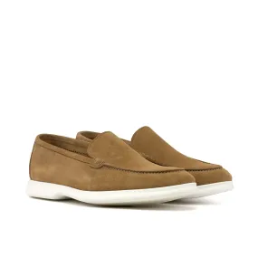 Canvas Upper Camel Suede Casual Loafers Trendy Finish