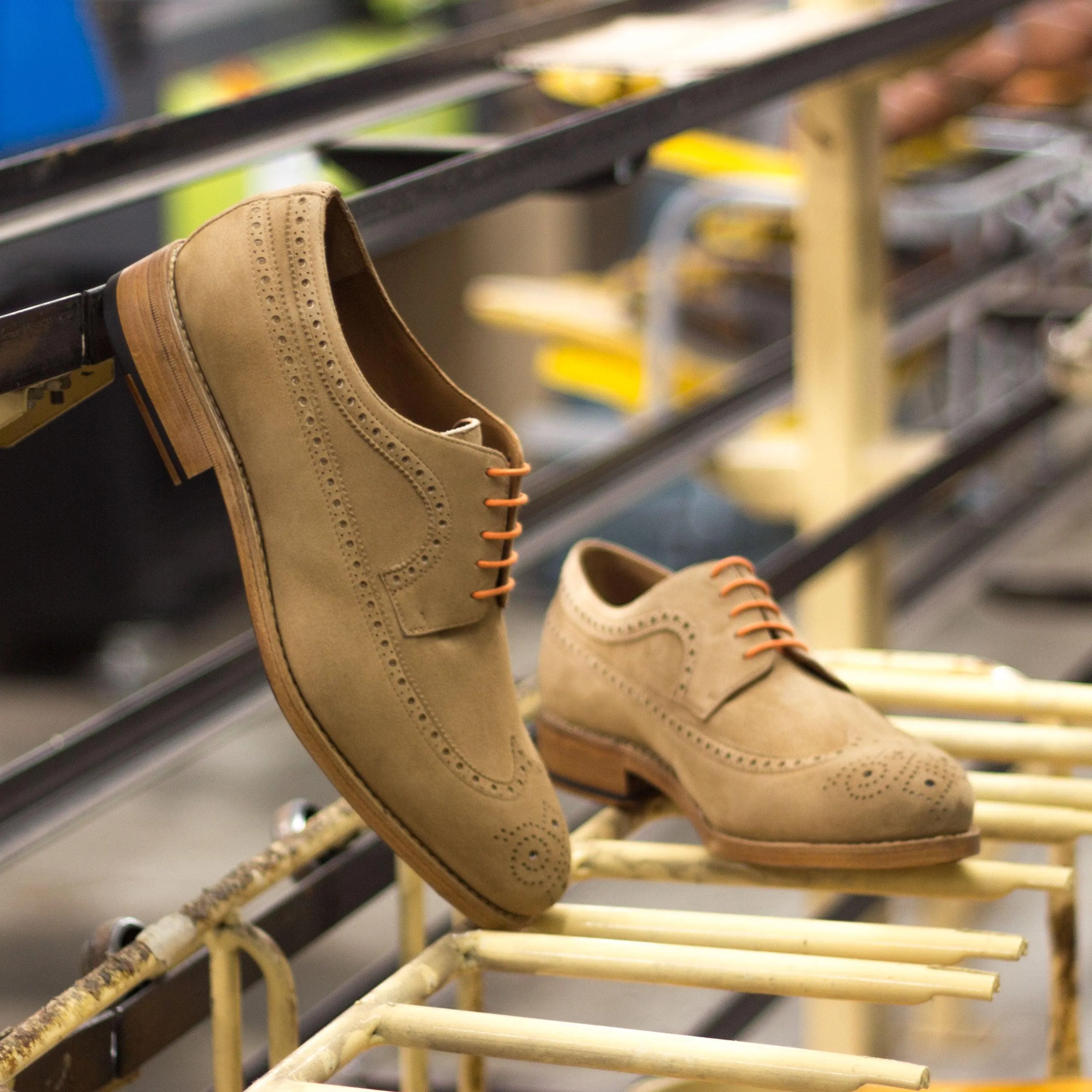 Polish Touch Camel Suede Longwing Blucher