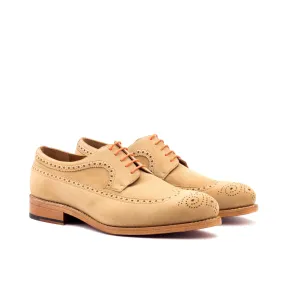 Camel Suede Longwing Blucher Chic Design