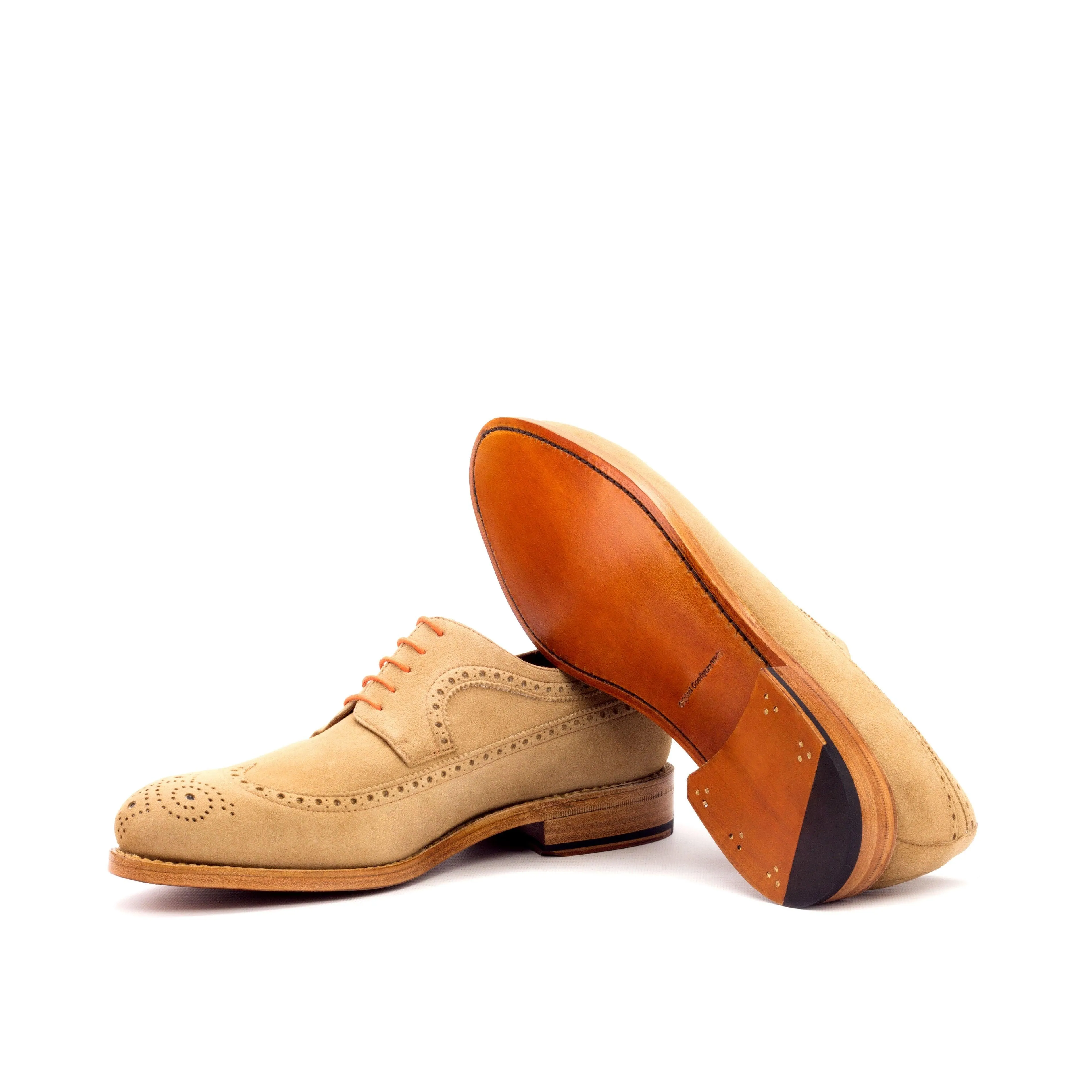 Walk Strong Luxury Mood Camel Suede Longwing Blucher