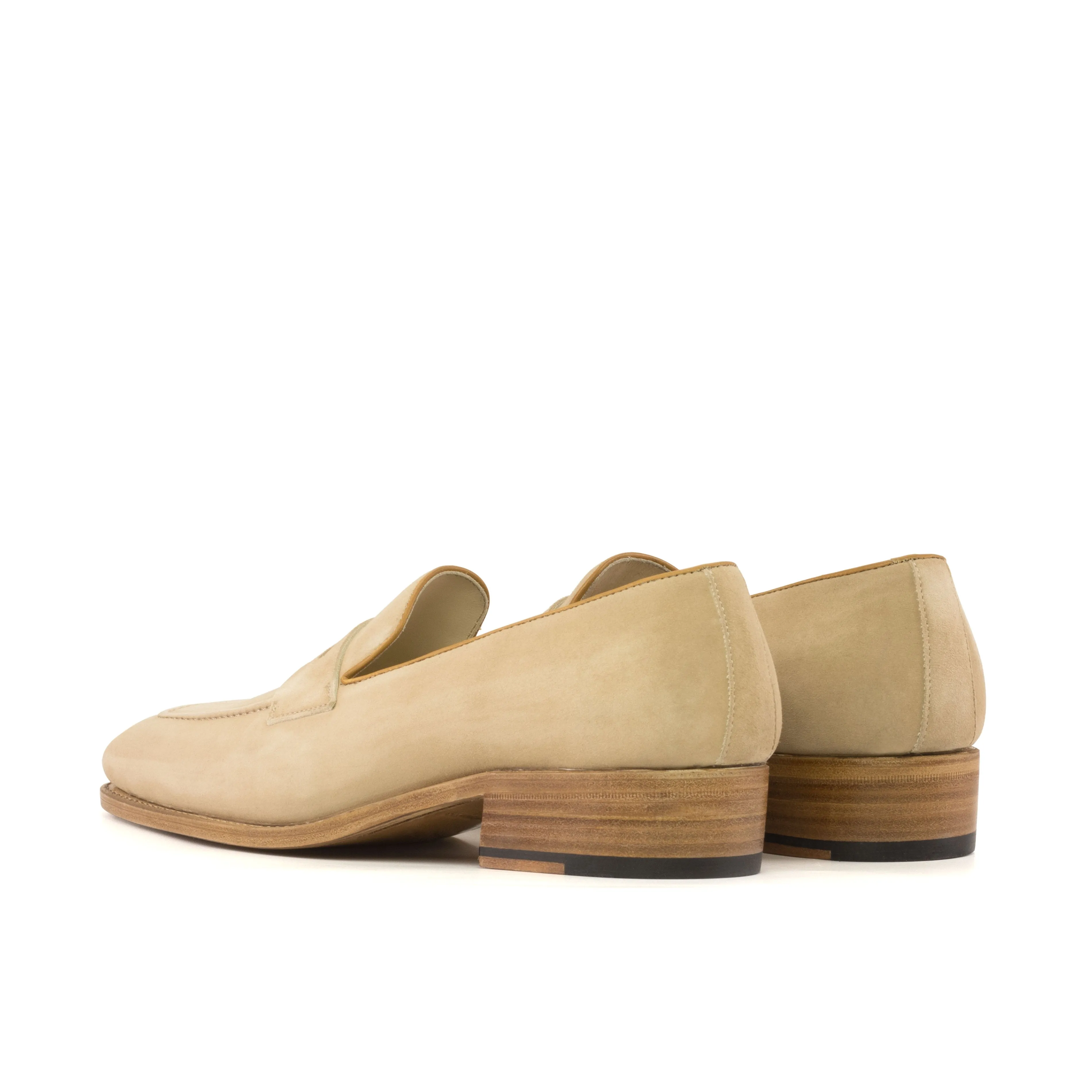 Padding Breathable Slip-Ons Camel Suede Penny Loafers