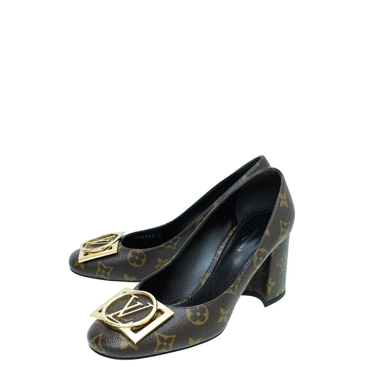 Louis Vuitton Brown Monogram Madeleine Pumps 38.5 Rich Jewel