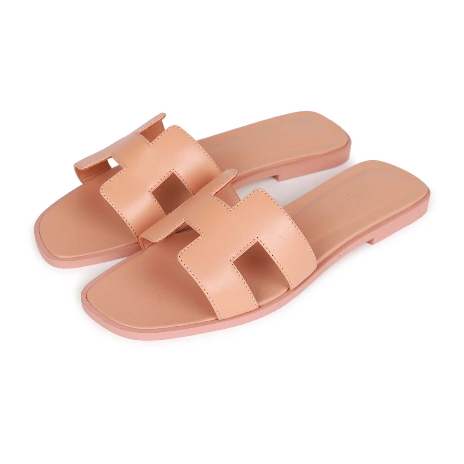 Top quality Hermes Oran Sandals Granit Rose 37 Story Glow