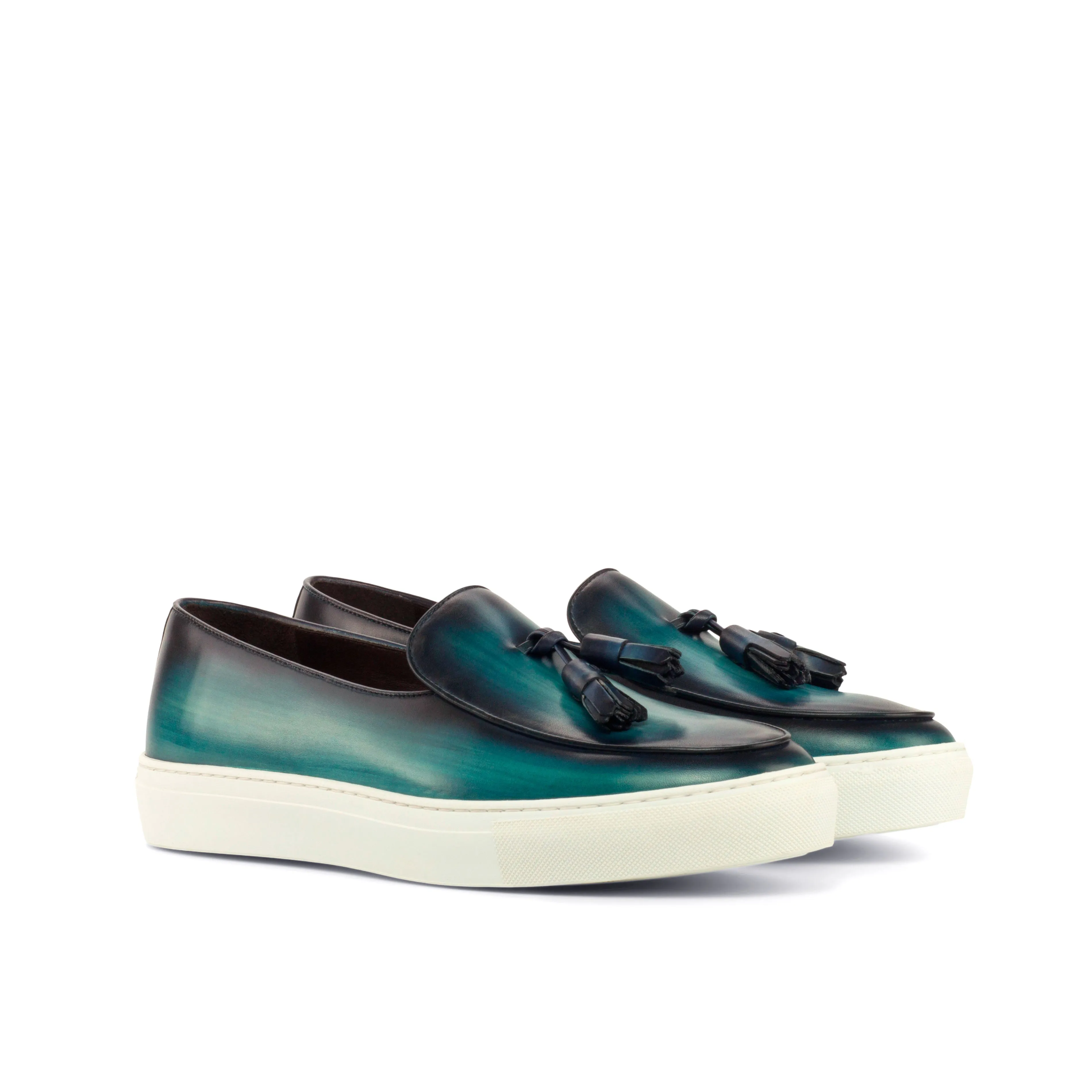 Turquoise Regular Patina Belgian Sneakers River Side Urban Fashion