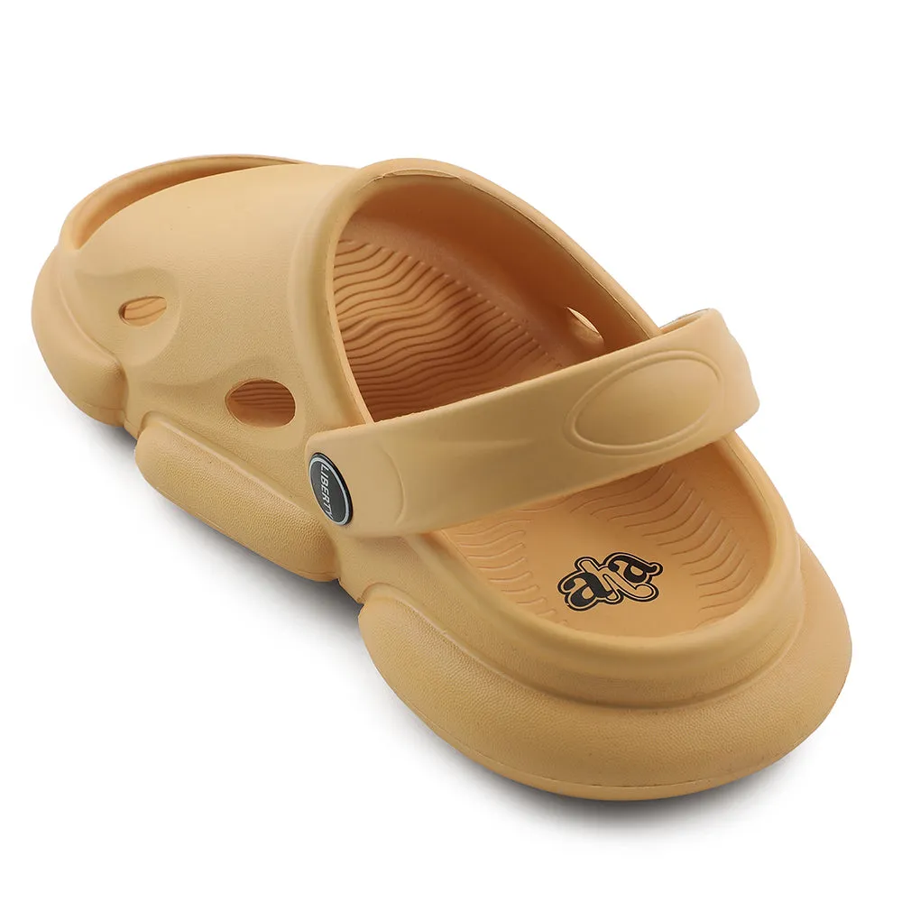 A-HA Mustard Casual Clogs For Kids BEACHFIT01 By Liberty poolside style