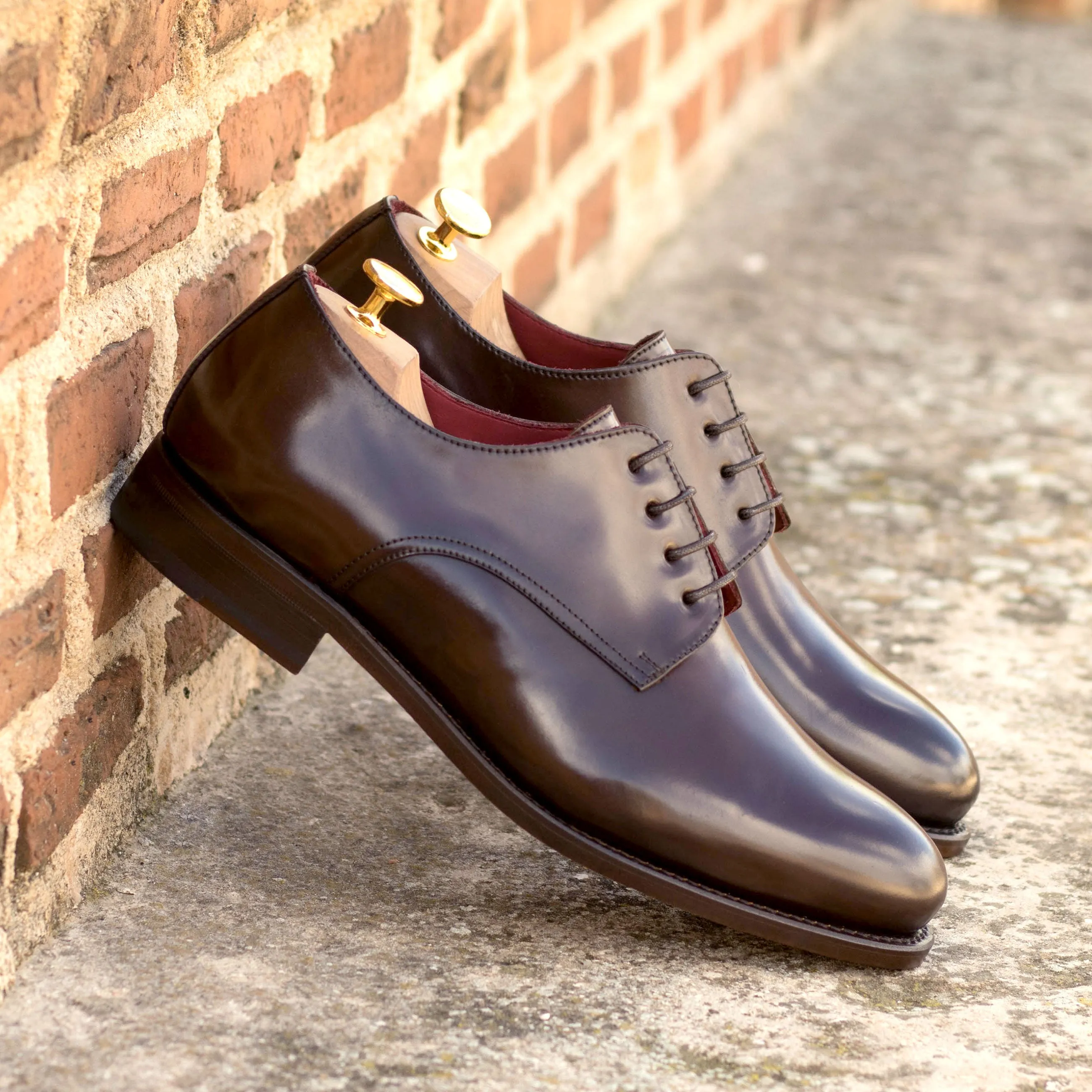 Light Padding Success Step Dark Brown Shell Cordovan Derby