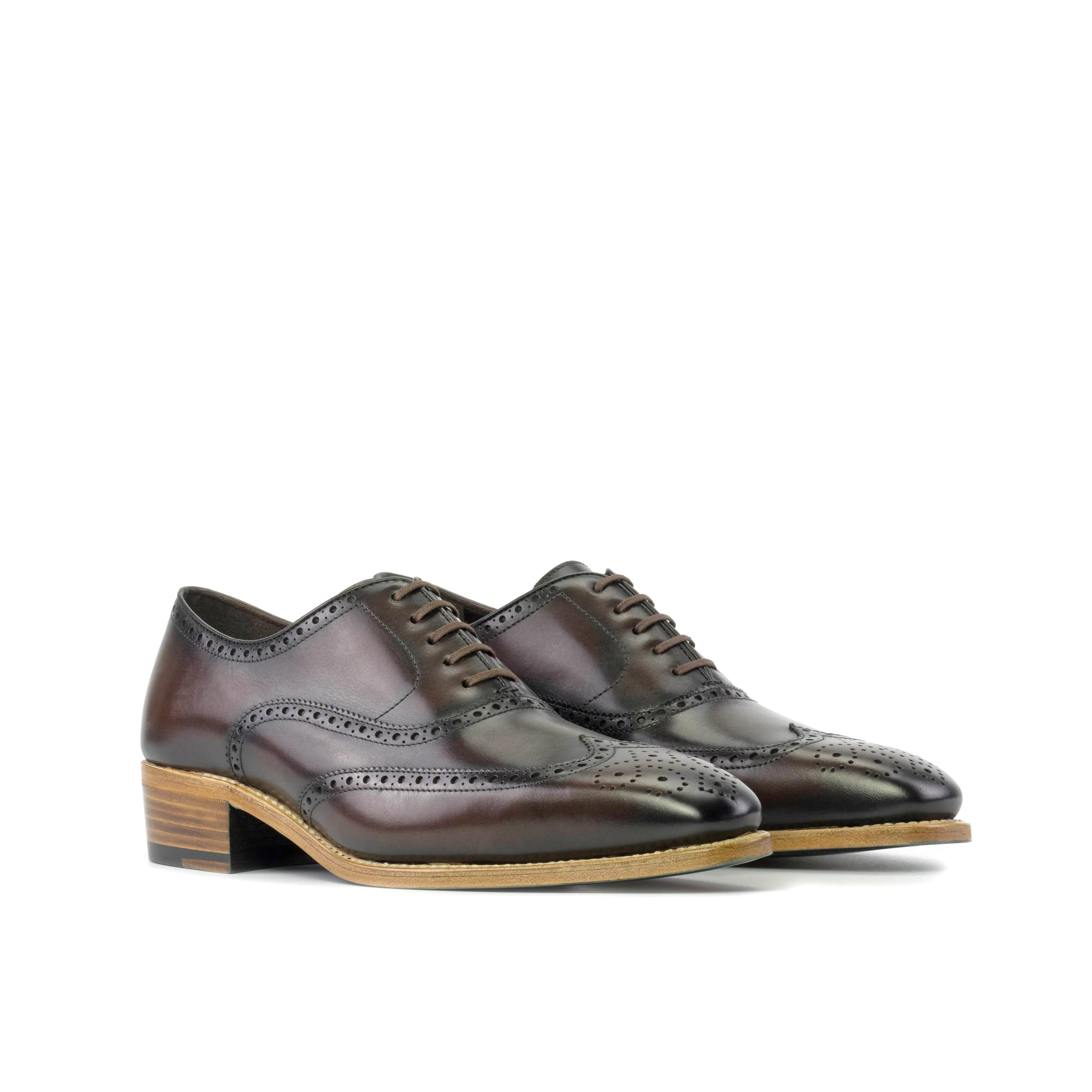 Meeting Style Always Shade Dark Brown Wingtip Brogue Shoes