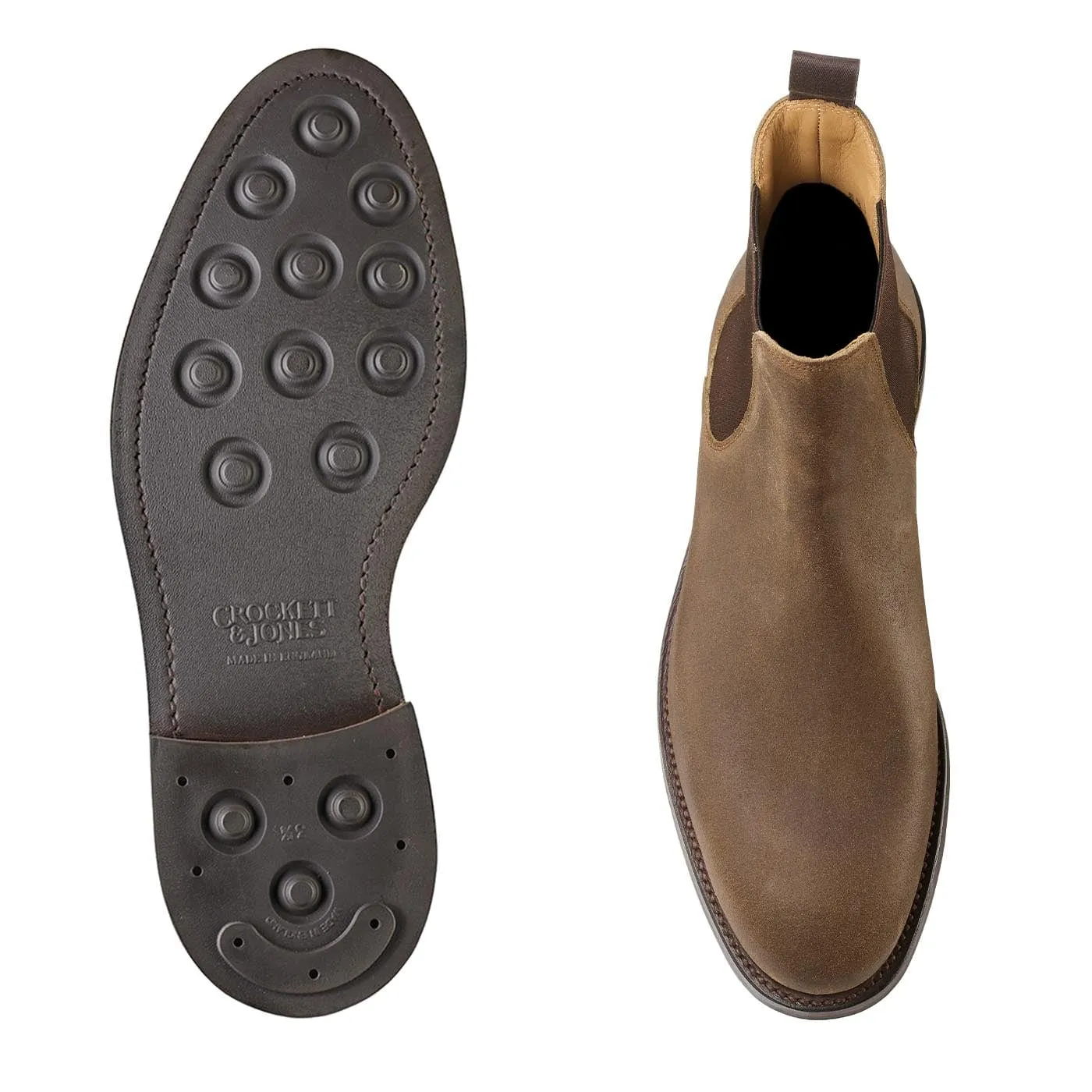 Leather Chic On Point Chelsea 5 Natural Rough-Out Suede