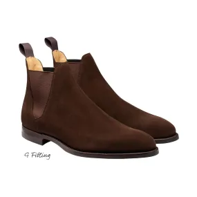 Chelsea 8 Dark Brown Suede (G Fitting) Easy Fashion Minimal Look