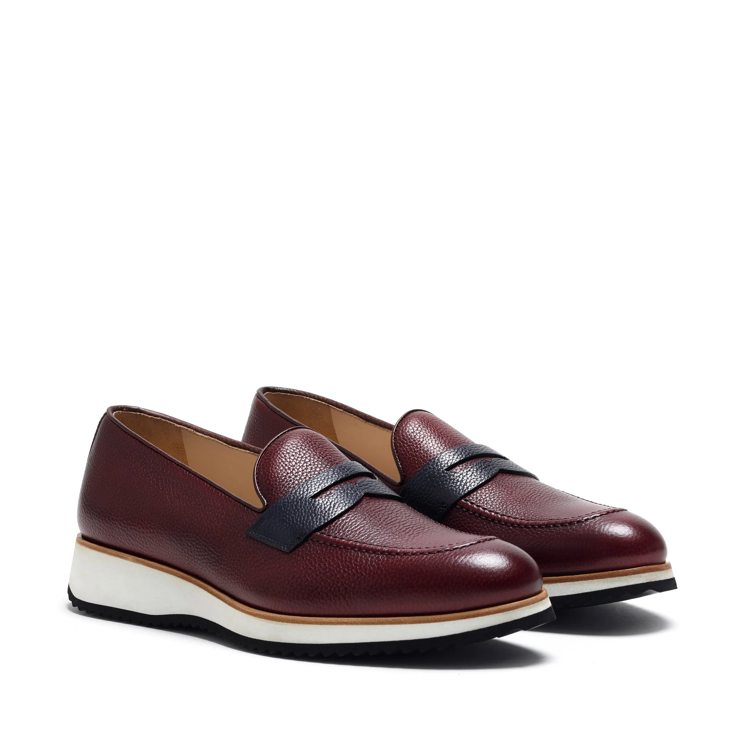 Burgundy Calf Leather Penny Loafer Everyday Go