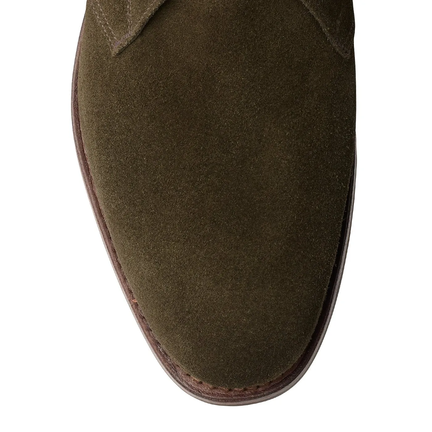 Quiet Walk Chiltern Earth Green Suede Perfect Cushion