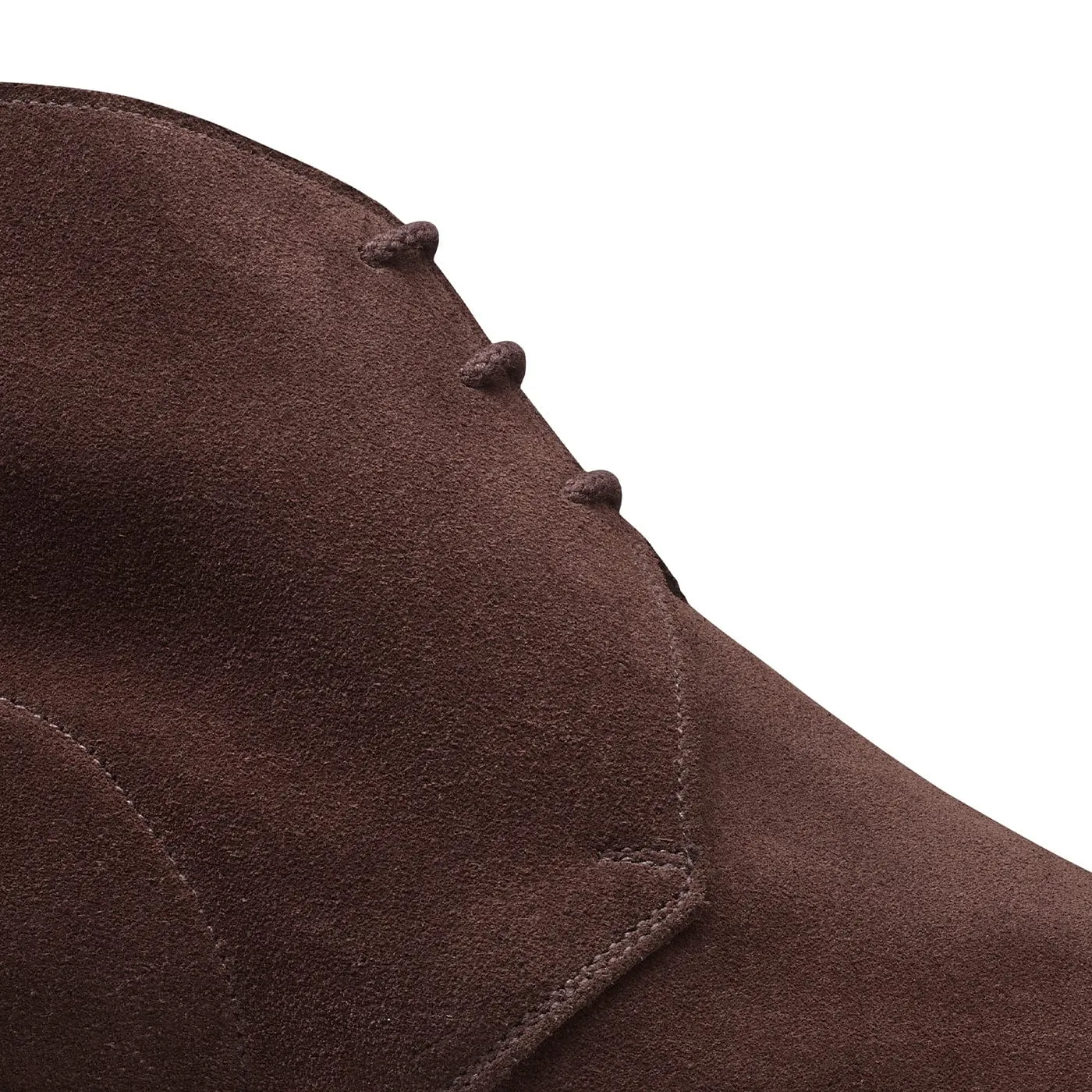 runway look Flexible Padding Chukka 4 Dark Brown Reverse Butt Suede