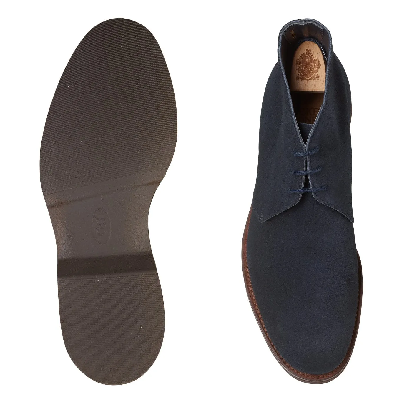 Chukka 4 Indigo Reverse Butt Suede Slip-On Comfort Market Walk