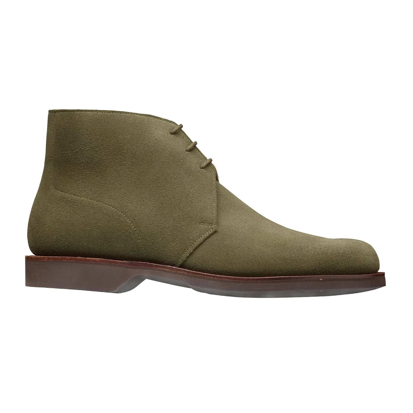 Flexible Shank Country Path Chukka 4 Olive Reverse Butt Suede