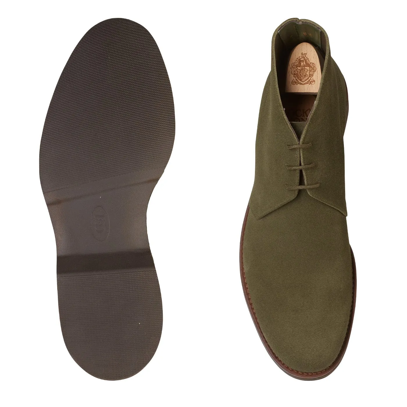 Moisture Wick Sweat Free Chukka 4 Olive Reverse Butt Suede