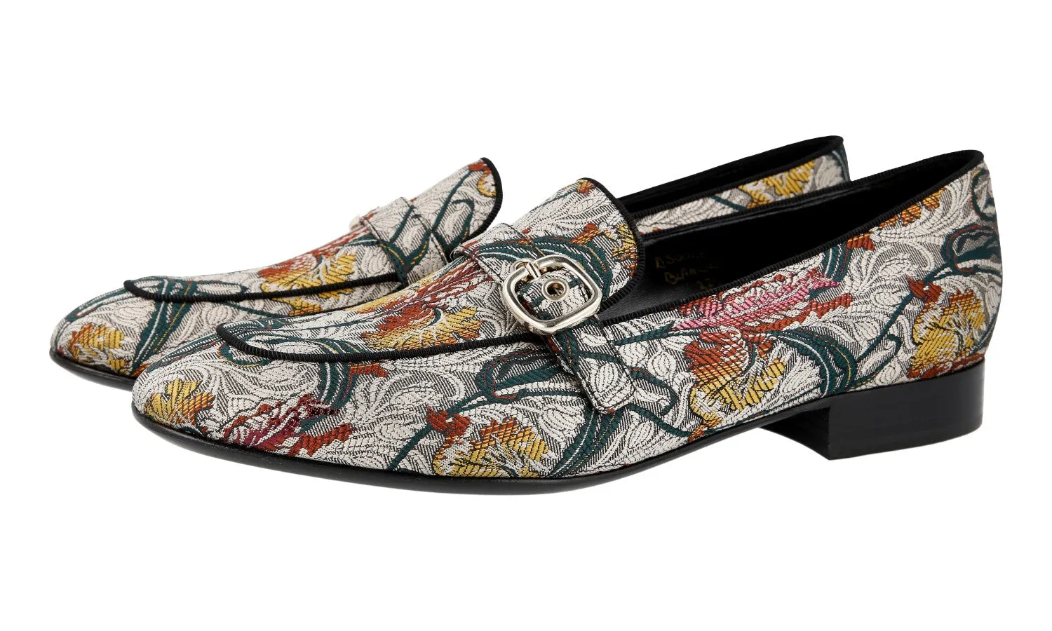 Modern Church's Women's Multicoloured Jacquard Bouquet Buckled Loafers Loafers DS0046