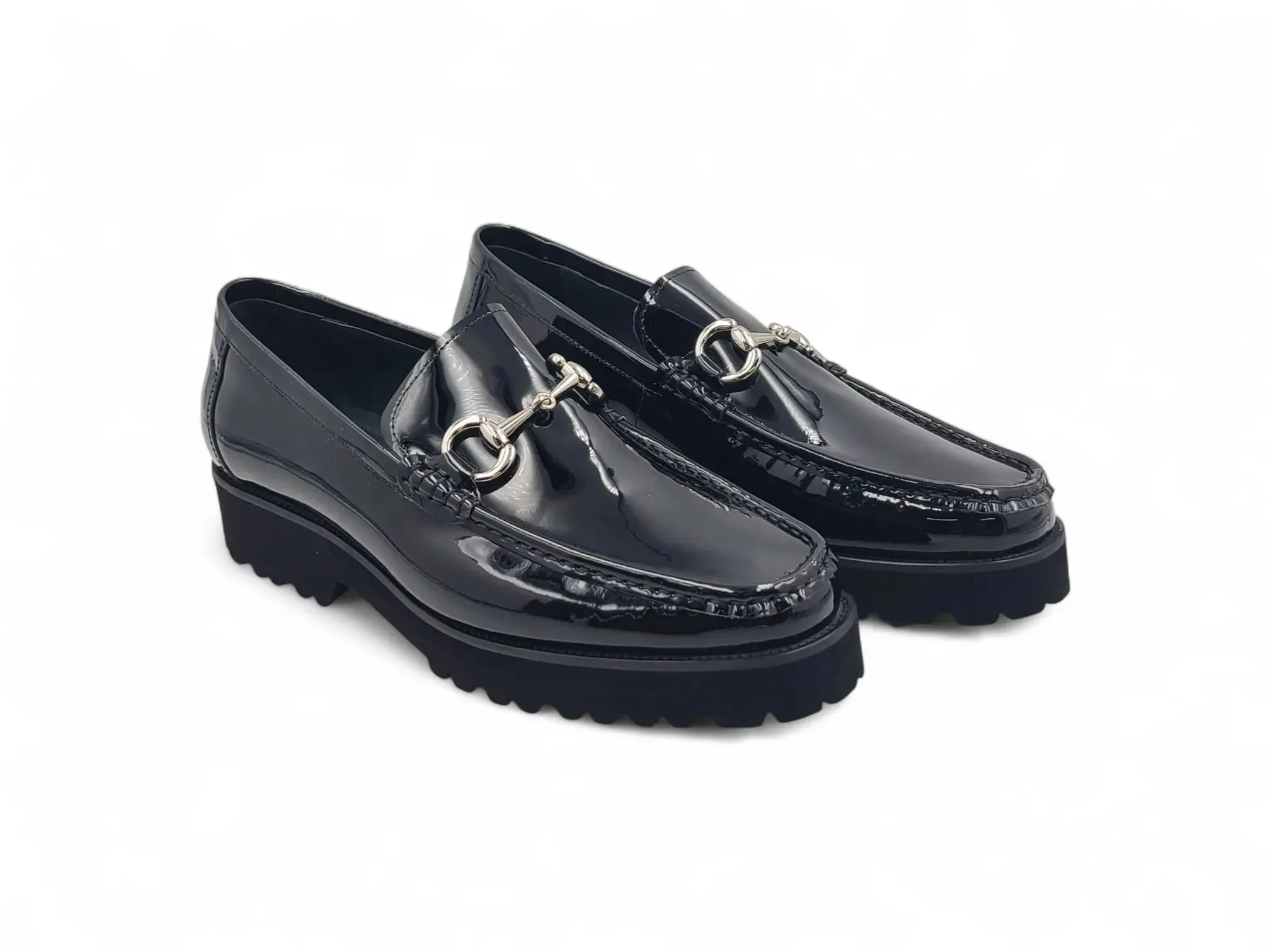 Horse Bit Loafer in Lug Sole Clear Steps