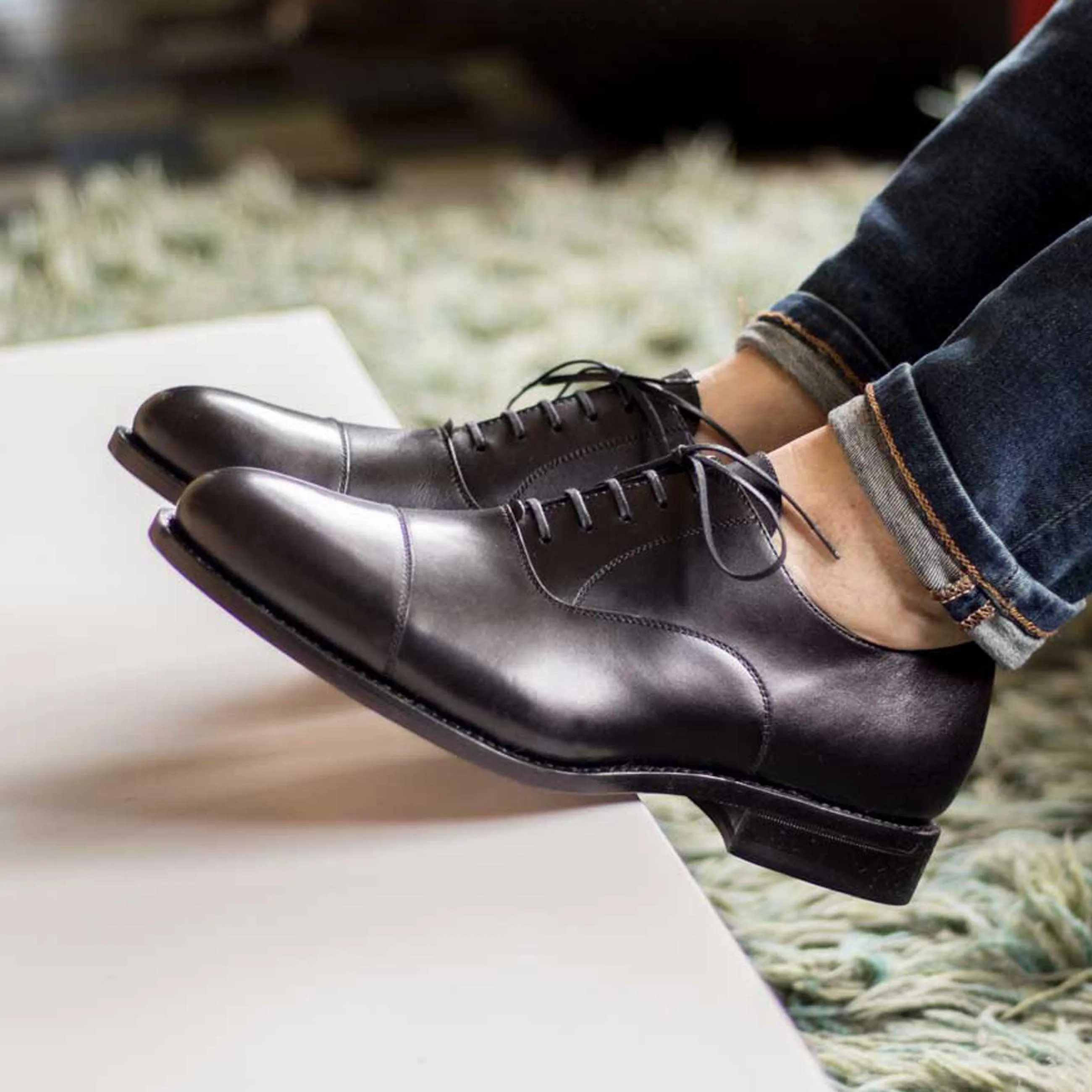 Stylish Shoes Oxford black box calf