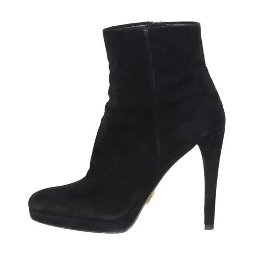 Pair Quick Prada Suede Platform Boots