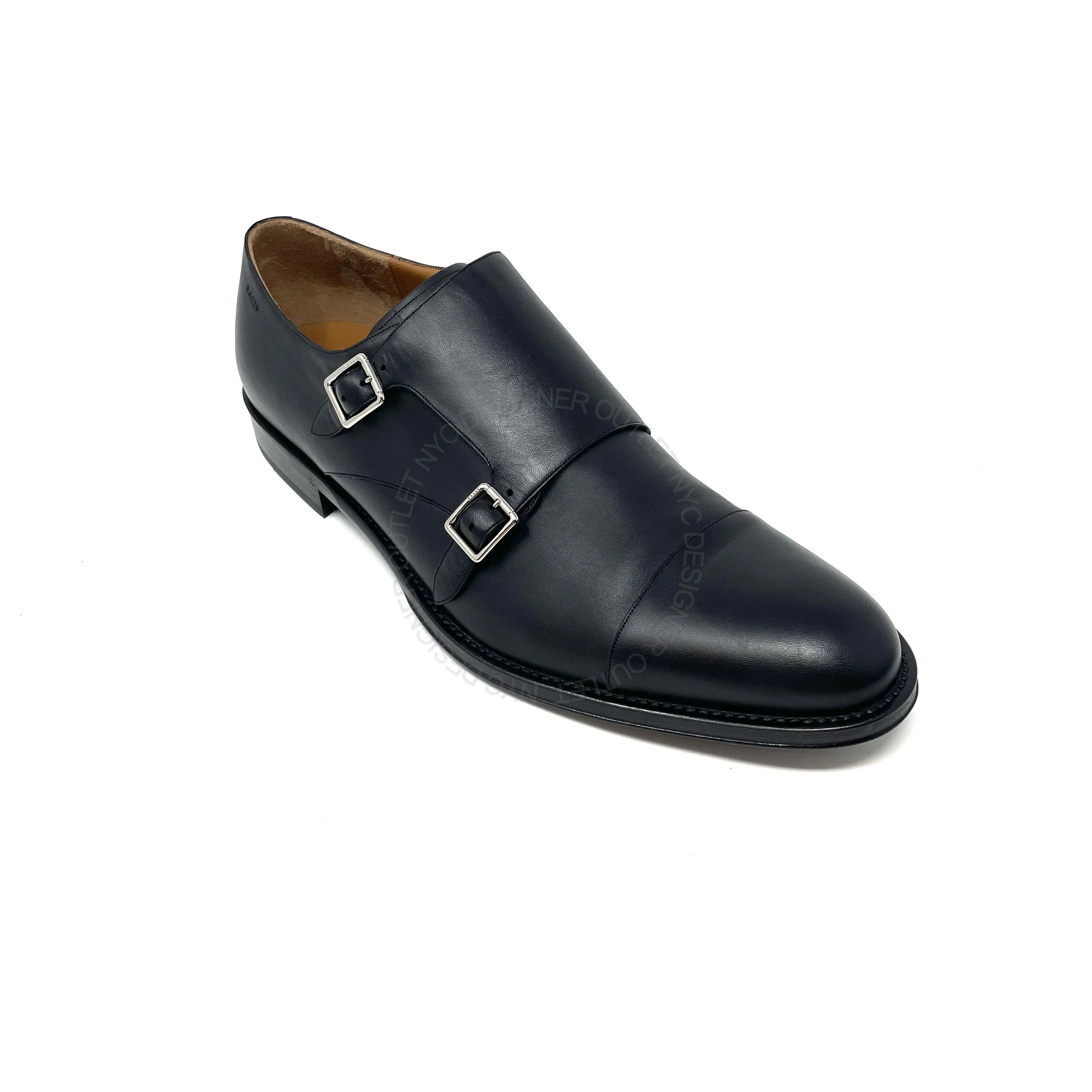 Everyday Setting Refined Edge Classic Slip-On Bally Mens Double Monk-Strap Shoe