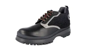 Prada Men's Black Leather Brixxen Lace-up Shoes 4T3142 Energy return Walking Routine
