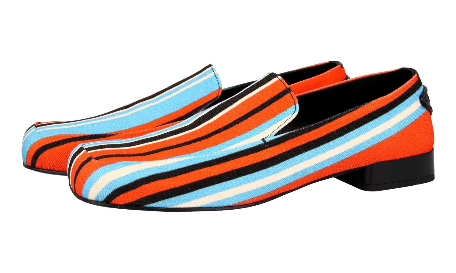 Even Pace Prada Men's Orange Drill Bayadera Loafers 2DG120