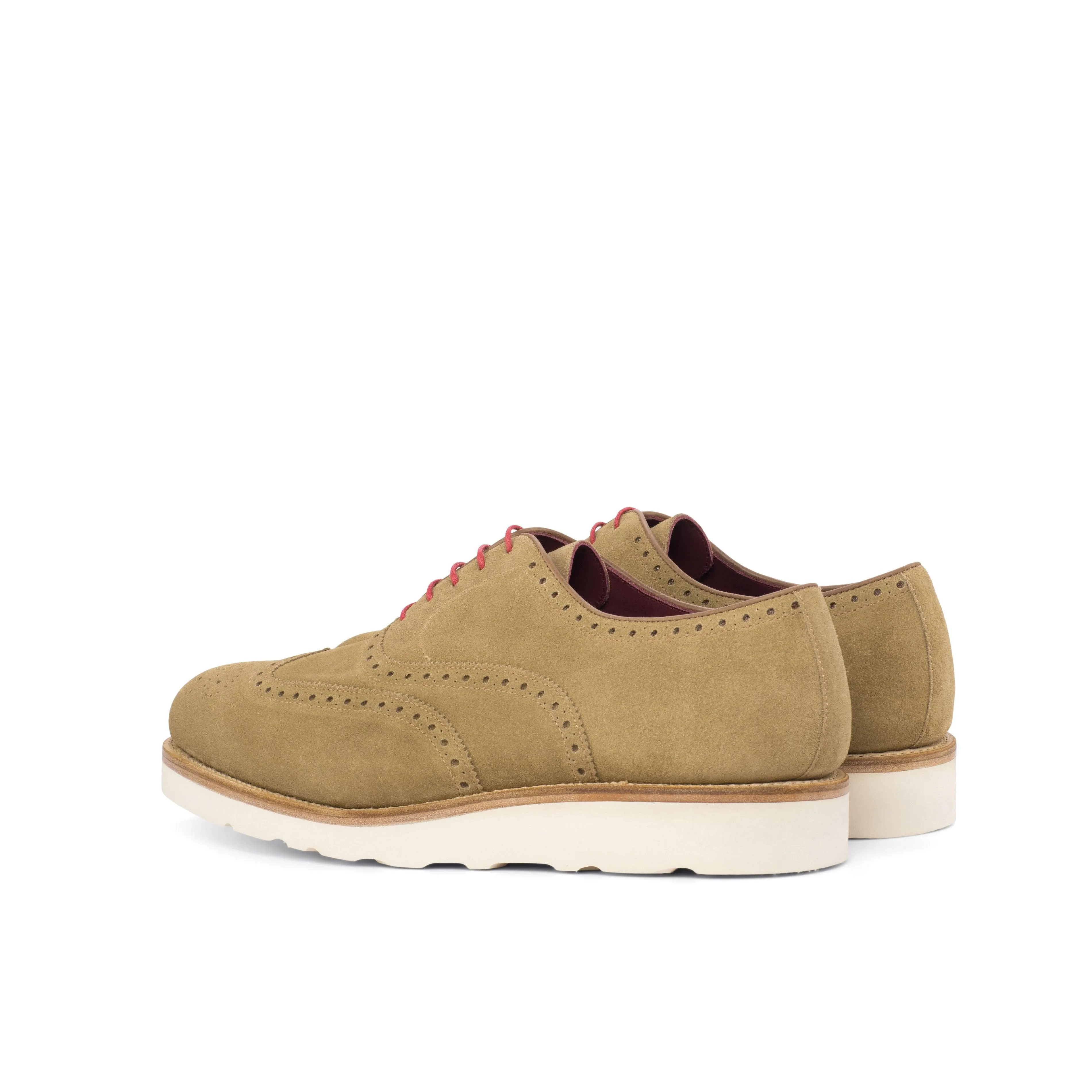 Casual Beige Suede Brogues Stylish Appearance