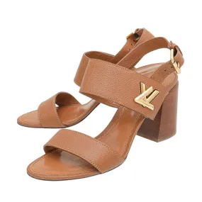 Comfort Slope Strap Mode Louis Vuitton Brown Horizon Sandals 40