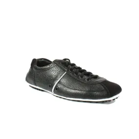 Prada Designer Shoes Black Leather Driving Men's Designer Shoes 2E1376 (PRM7) sports