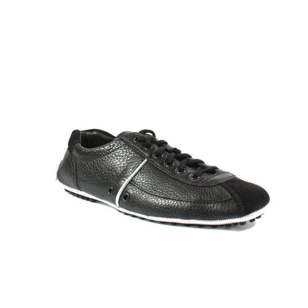 Prada Designer Shoes Black Leather Driving Men's Designer Shoes 2E1376 (PRM7) sports