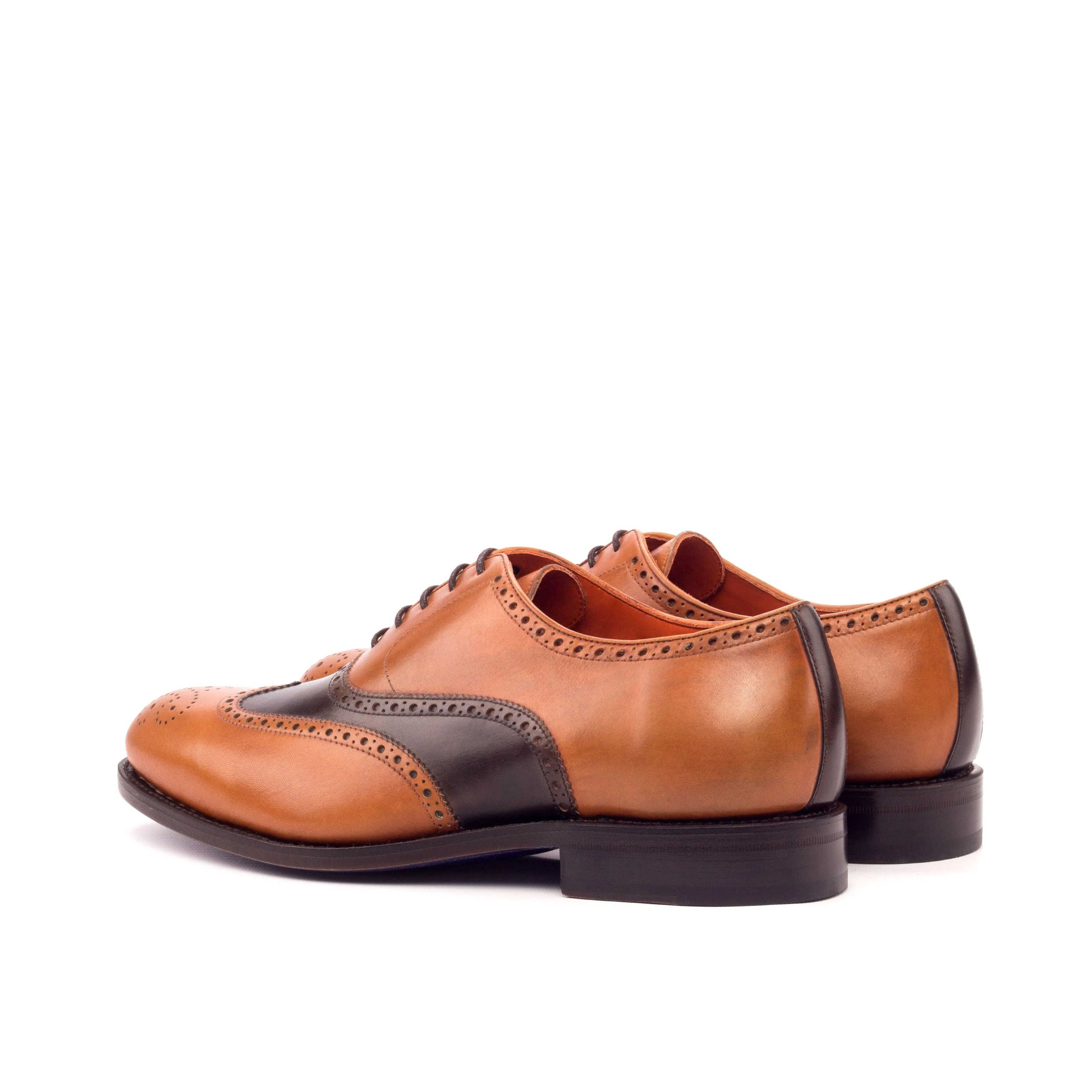 Cognac & Dark Brown Painted Calf Brogue Extended Use